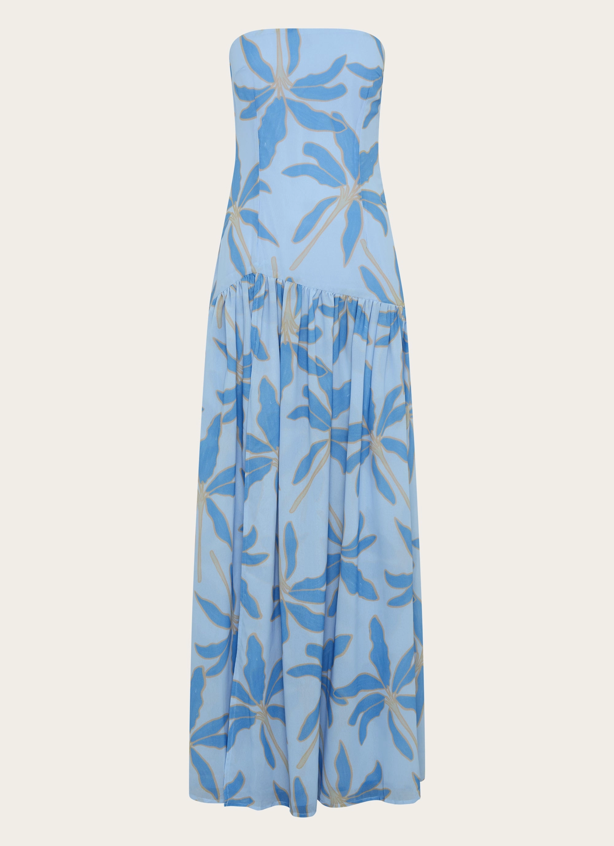 Chic beachwear dress Eden Strapless Maxi Dress - Opulent Blue