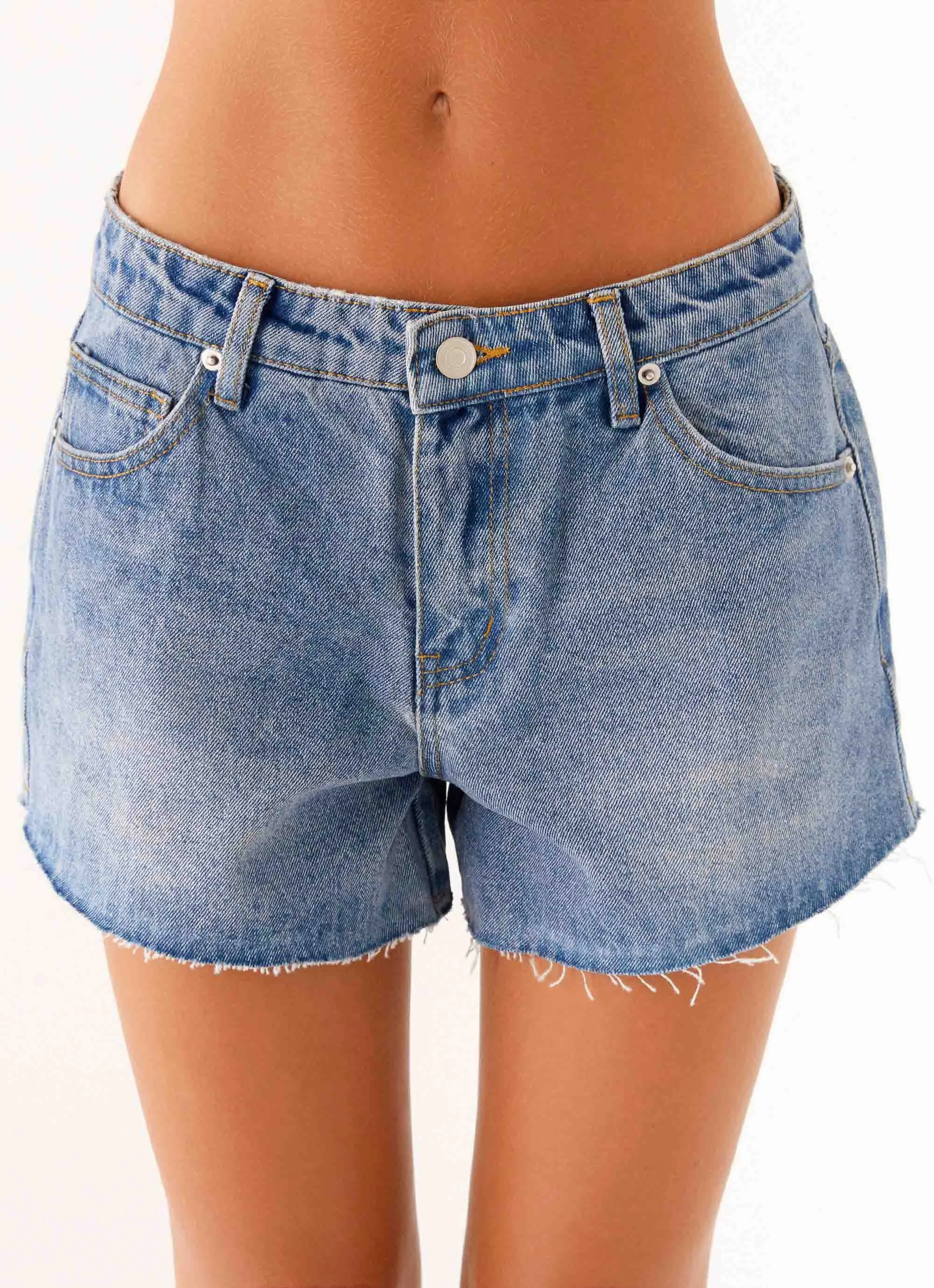 Non Toxic Textile Certified Davie Low Rise Denim Shorts - Blue
