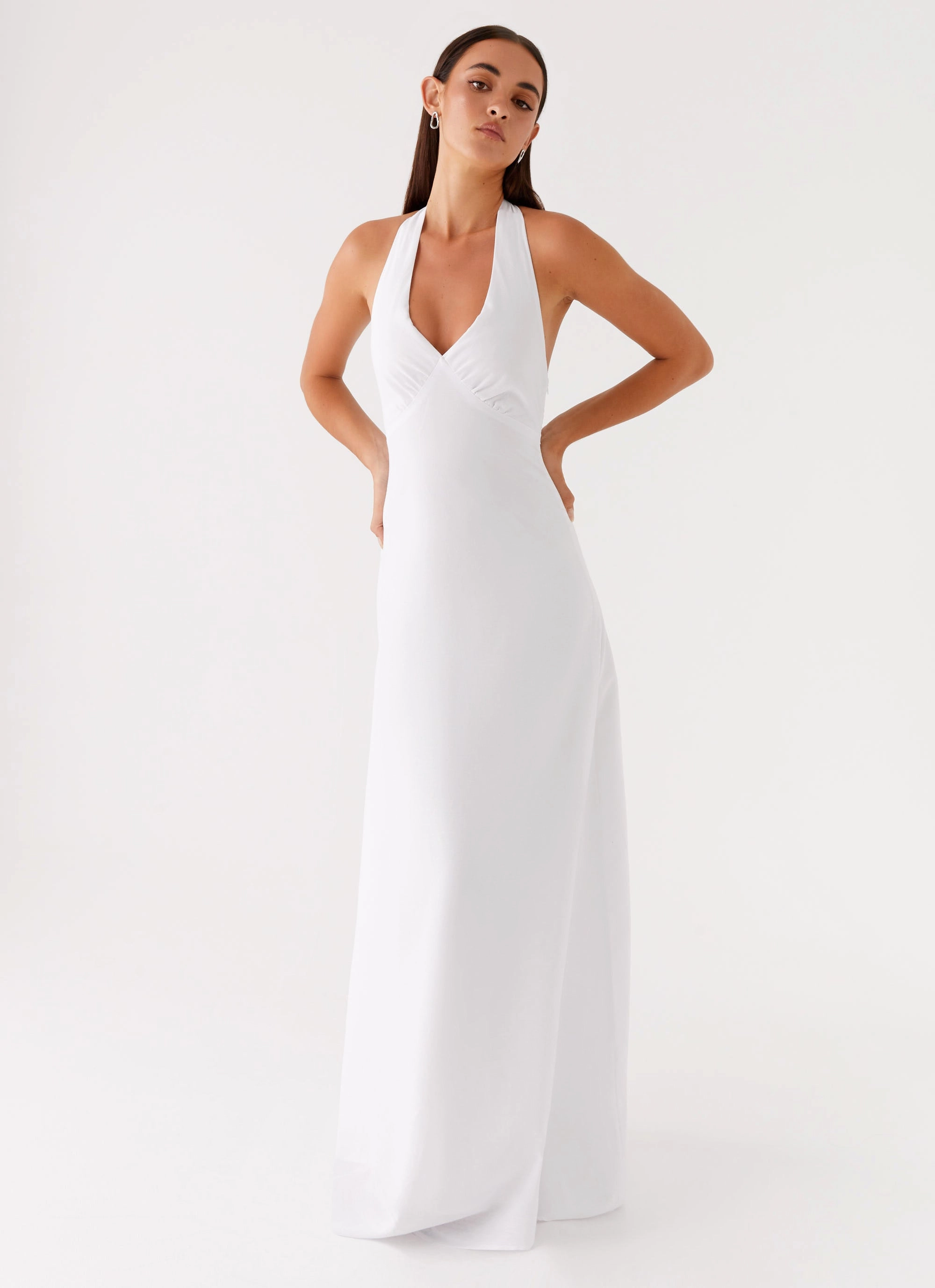 Heavy Hearted Linen Maxi Dress - White Life Soft