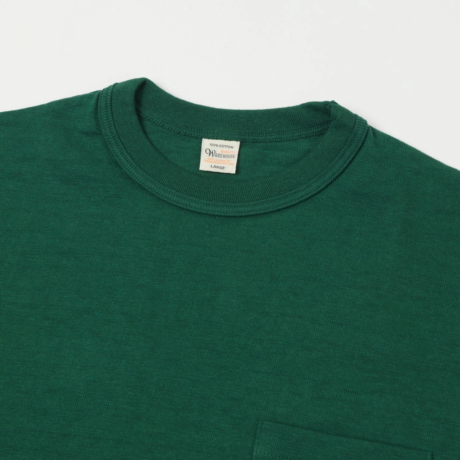Warehouse & Co 4601 Pocket T-Shirt - Dark Green Easy Comfort Cozy Comfort Fit
