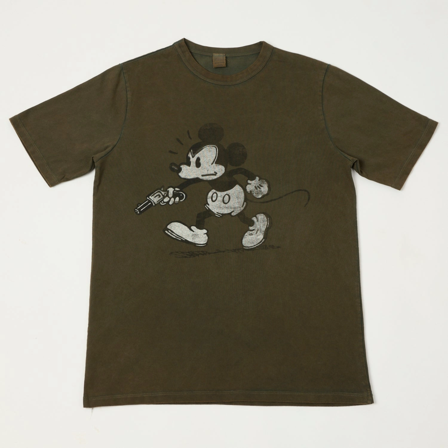 FadeResistant Flea-T 1950s 'Rebel Mickey' T-Shirt - Brown