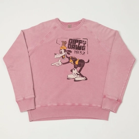 Flea-T 1950s Raglan 'Dippy Dawg' Sweatshirt - Pink Cool Outfit product home friendly comfort