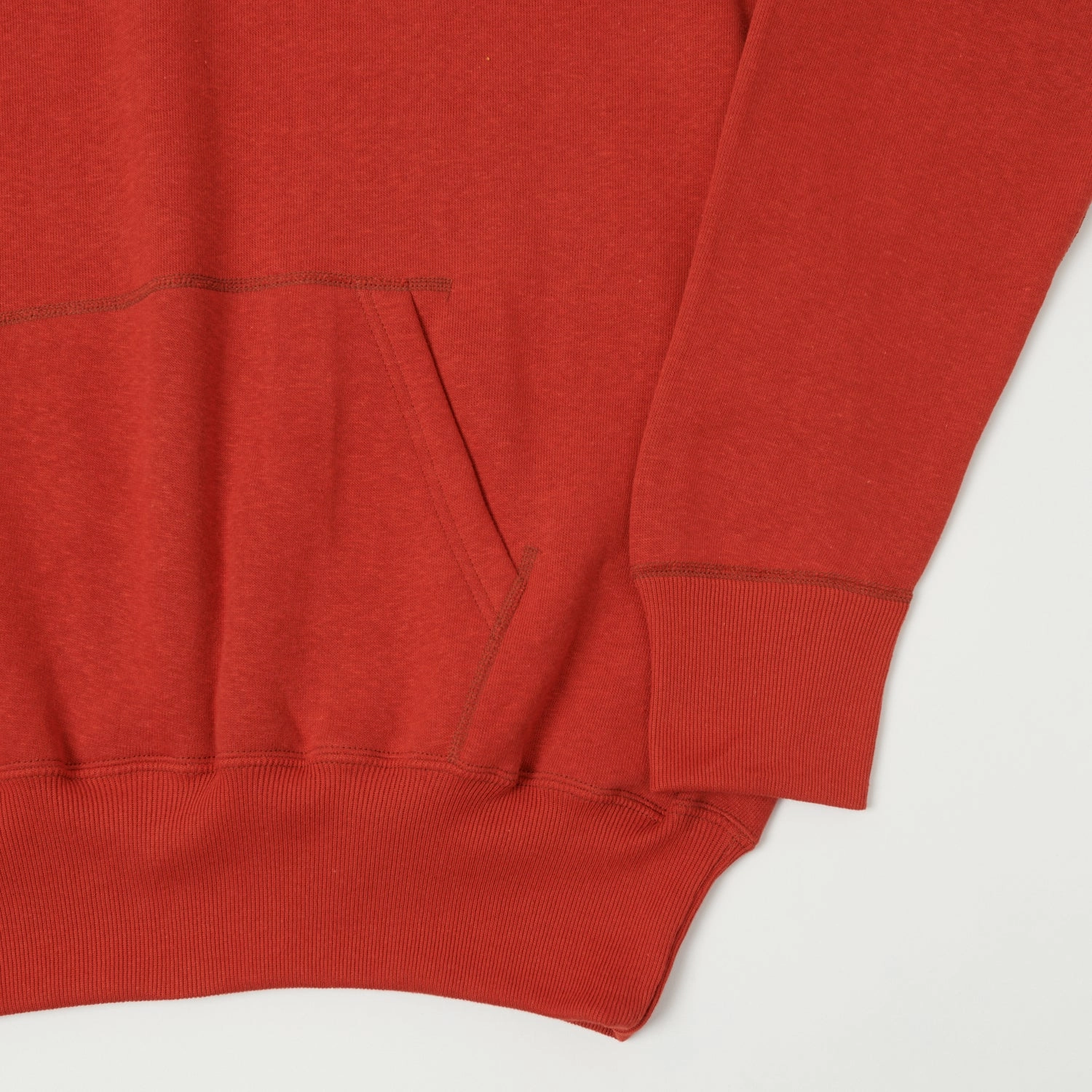 Denime Lot. 262 4-Needle Hooded Sweatshirt - Red product geometric precision pattern trend