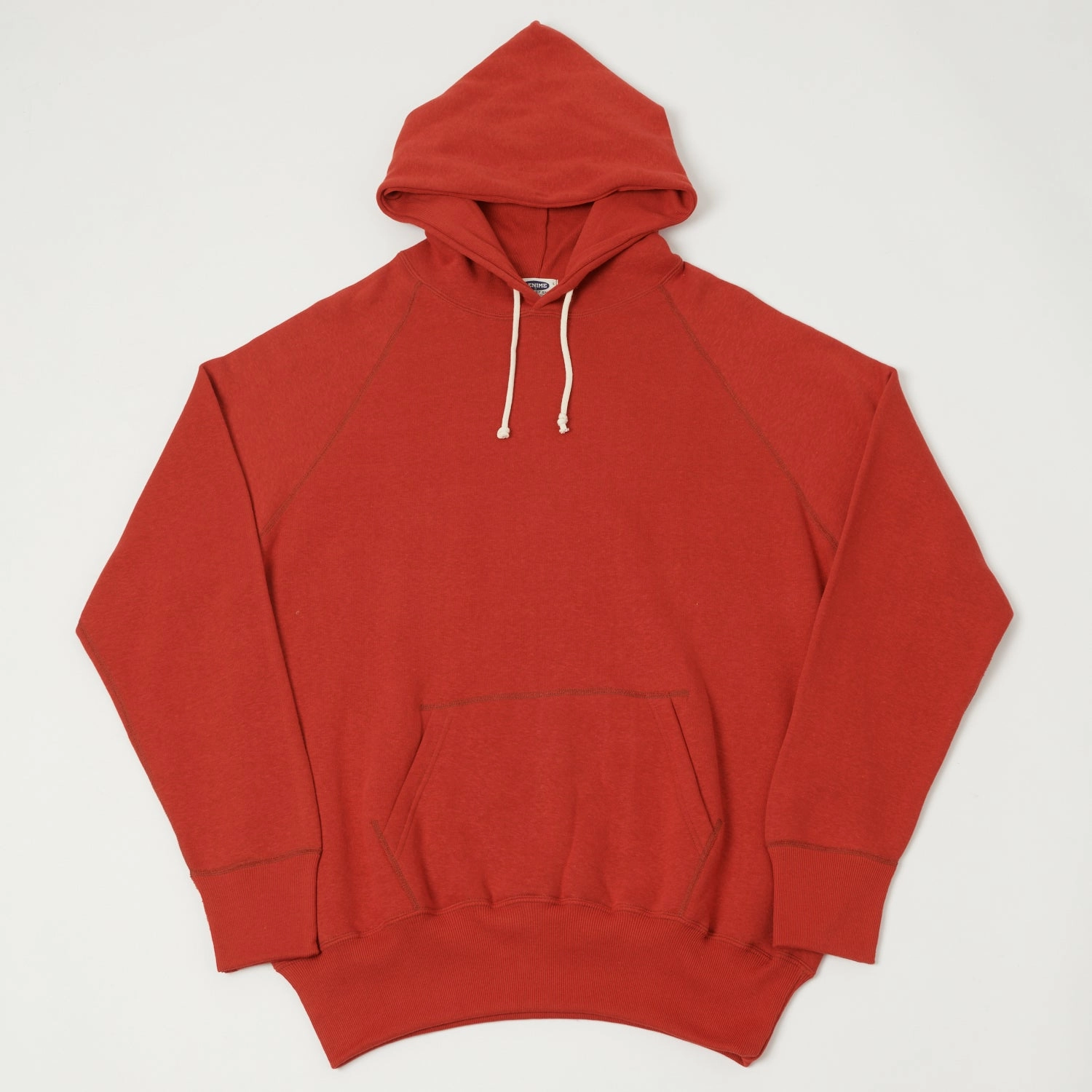 hot weather wear Premium Style Denime Lot. 262 4-Needle Hooded Sweatshirt - Red