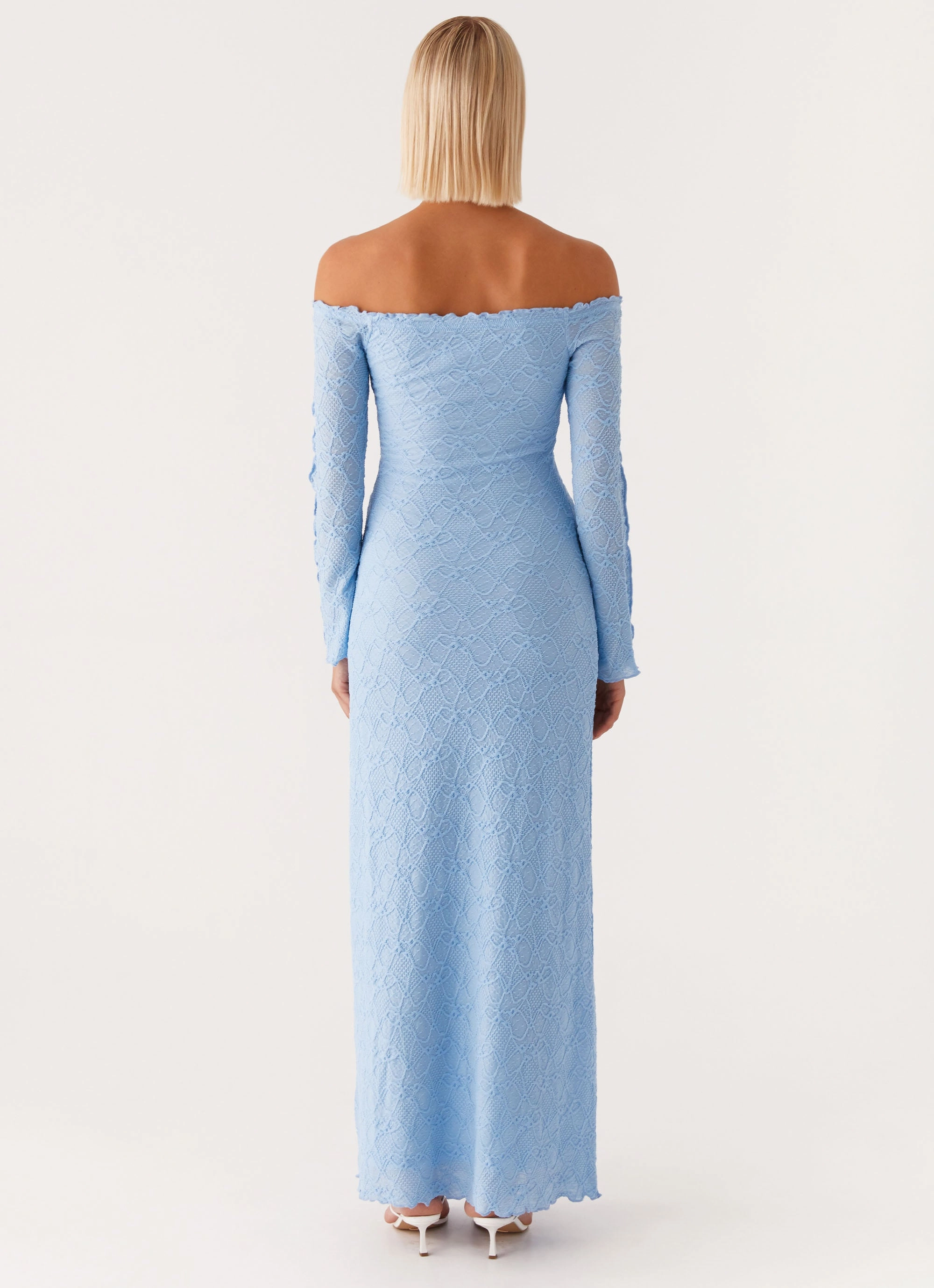 Sleek Draping Elouera Maxi Dress - Baby Blue