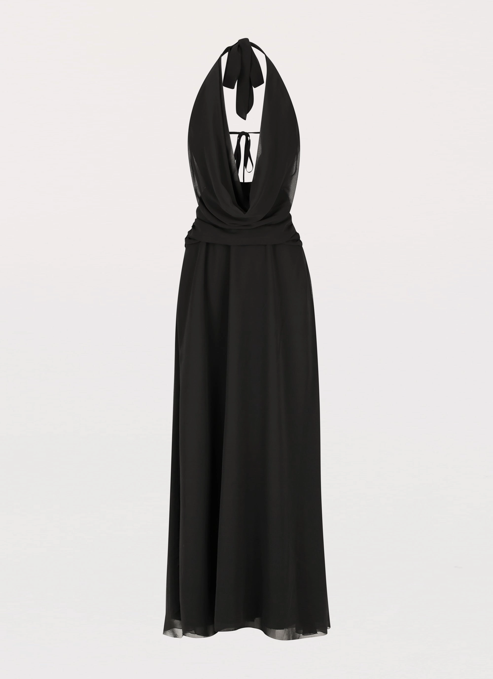 Easy Pick Jewel Tones Elysia Chiffon Maxi Dress - Black