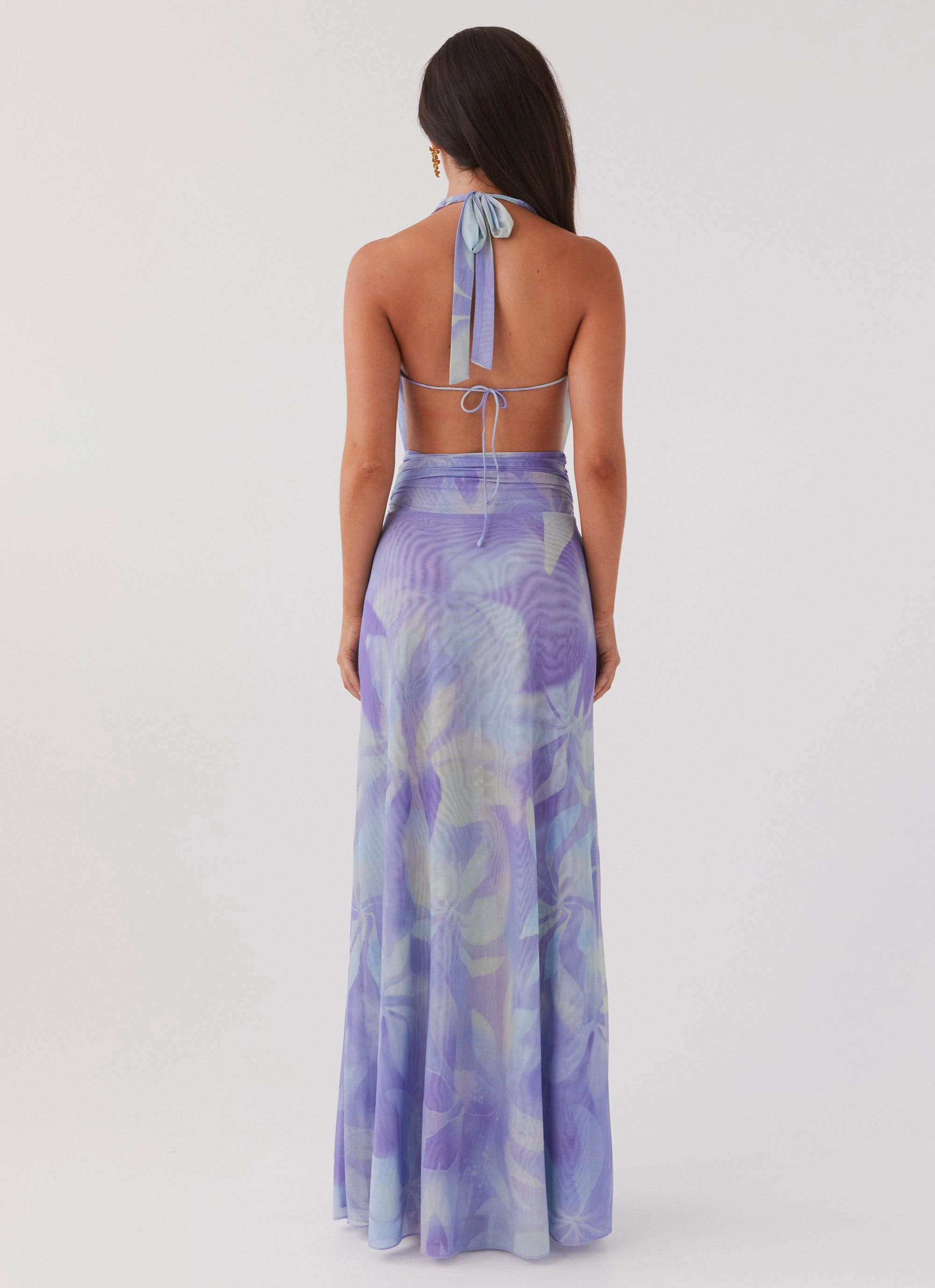 Global Style Elysia Mesh Maxi Dress - Purple Rain