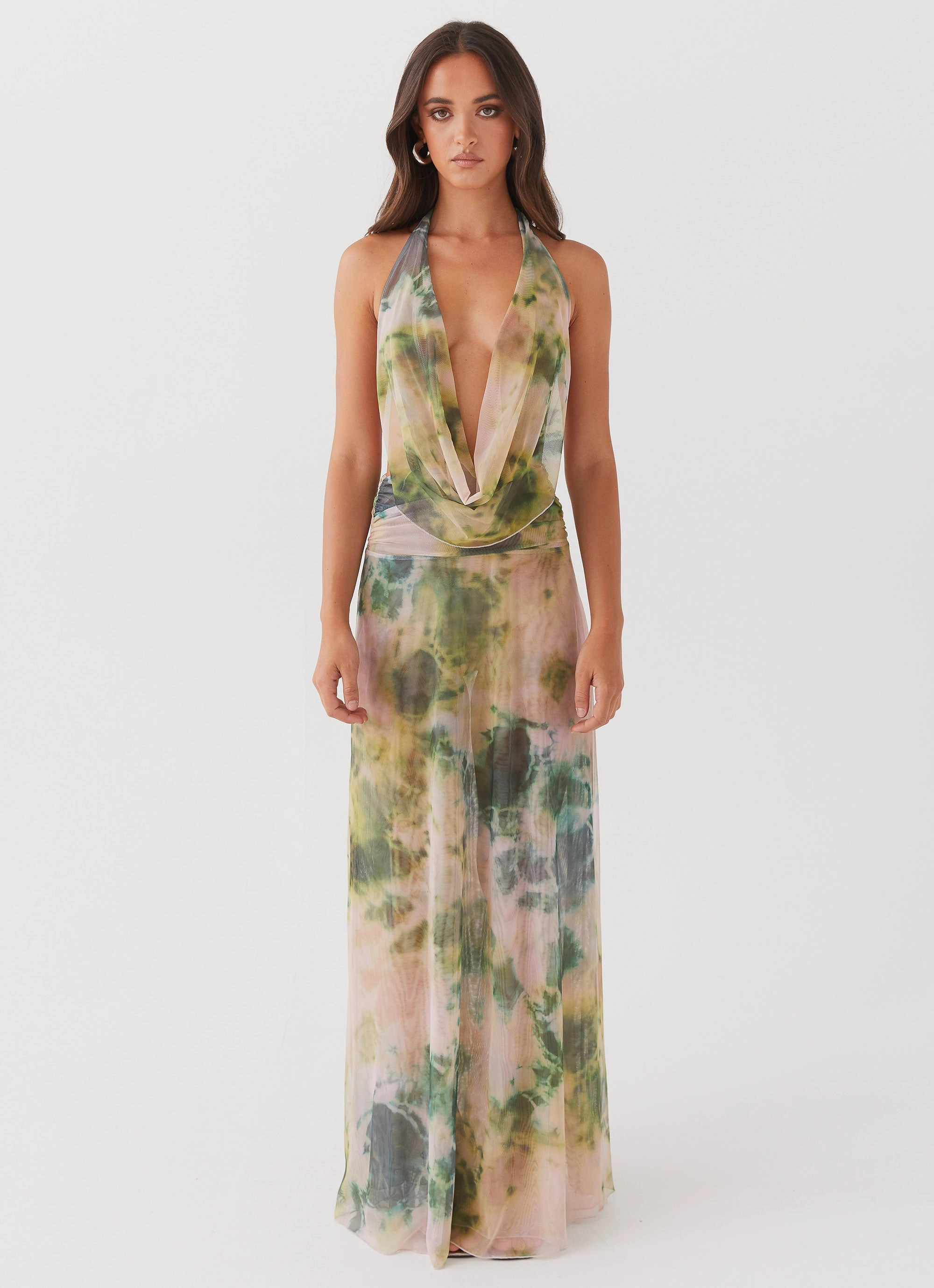 Elysia Mesh Maxi Dress - Rainforest Urban Drape