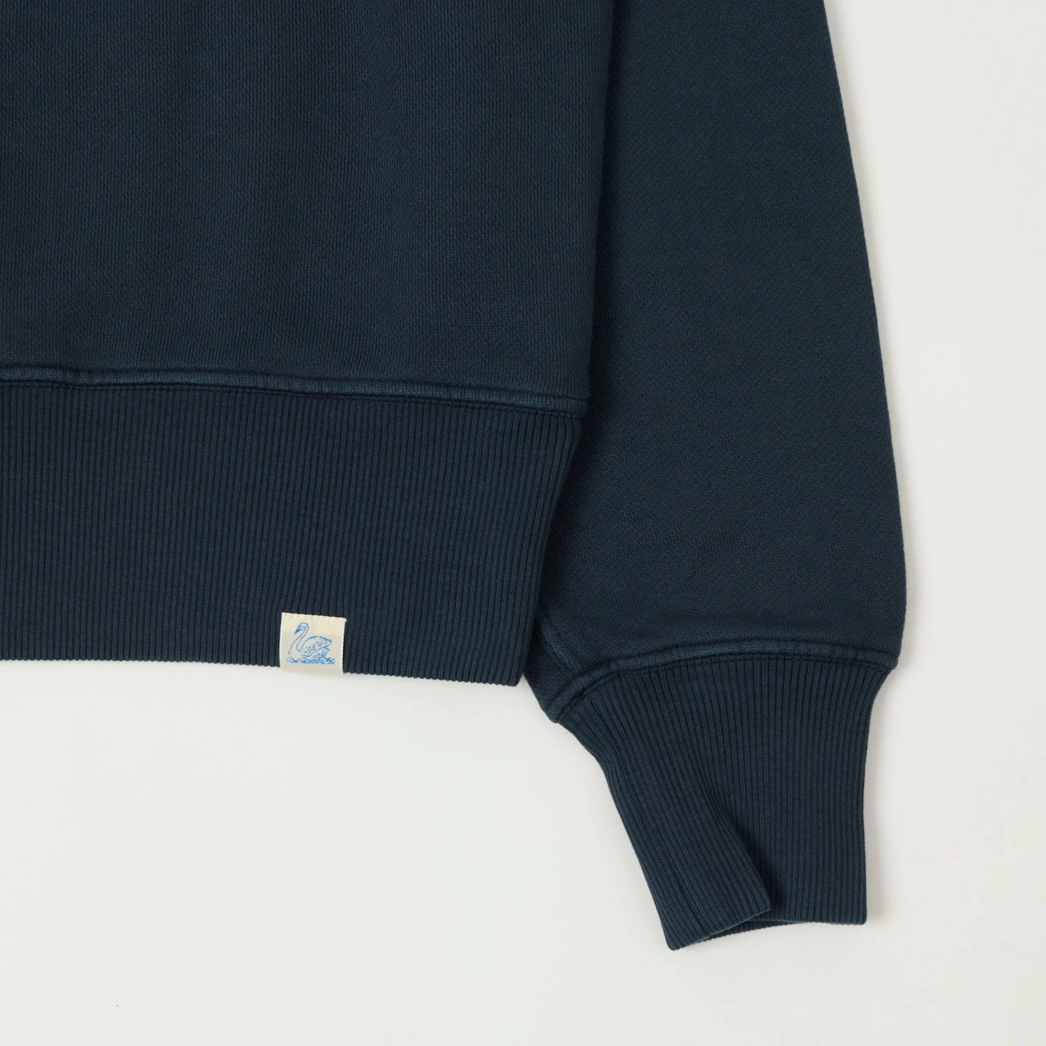 Comfort Layering Layer Minimal Merz b. Schwanen 'Good Basics' Quarter Zip Sweatshirt - Denim Blue