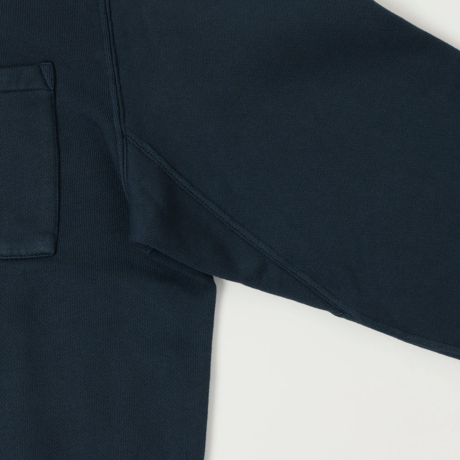 Sports Apparel Merz b. Schwanen 'Good Basics' Quarter Zip Sweatshirt - Denim Blue