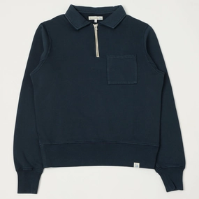 City Cool Merz b. Schwanen 'Good Basics' Quarter Zip Sweatshirt - Denim Blue