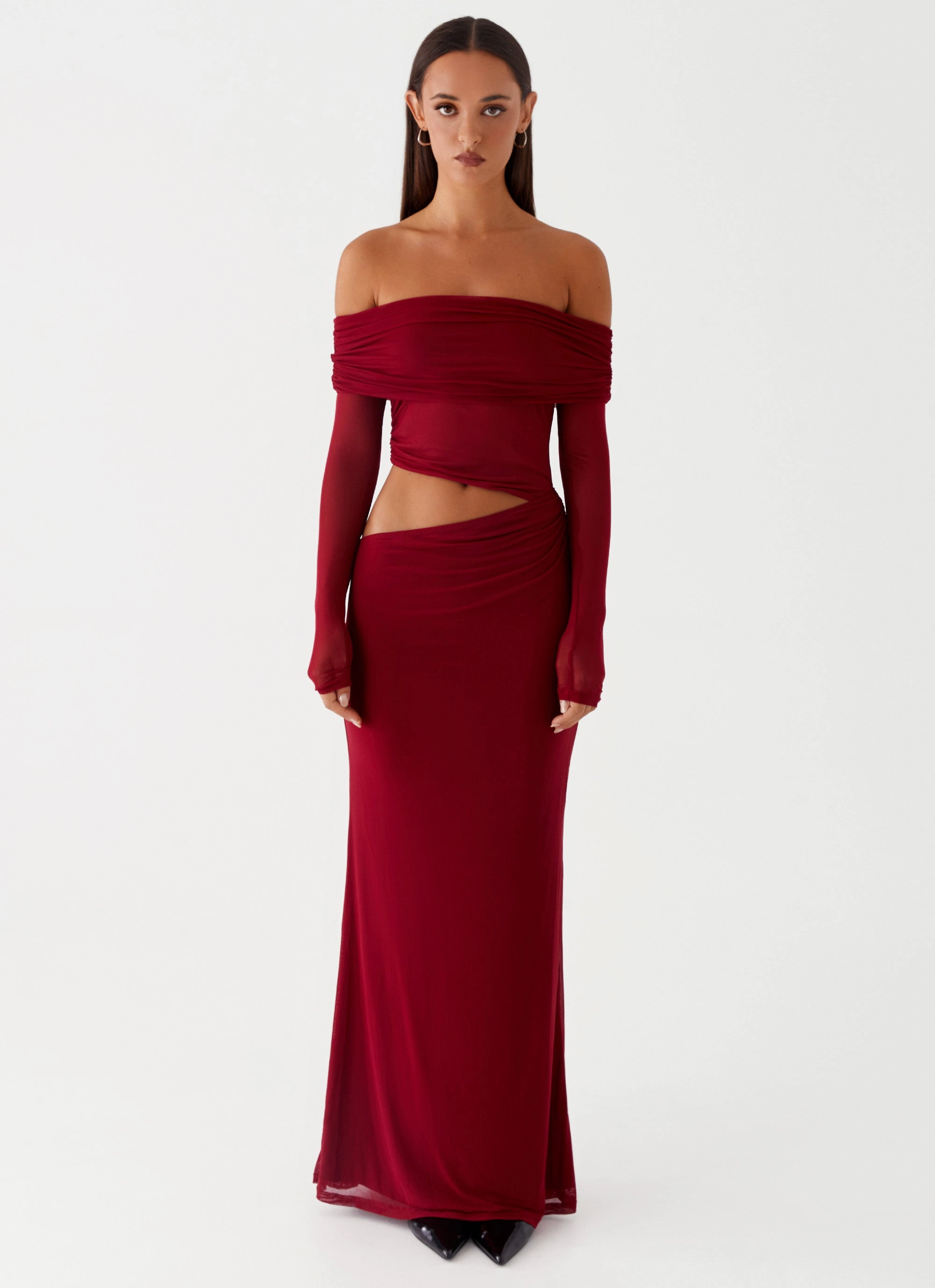 Emery Maxi Dress - Cherry Red Contemporary Layer