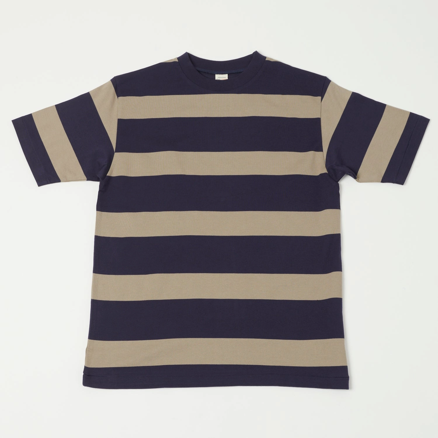 Basic Wear Warehouse & Co 4089 Border Stripe T-Shirt - Navy/Grey