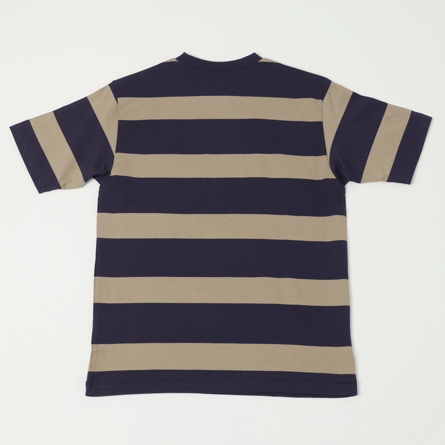 Athletic Fit Business Meeting Warehouse & Co 4089 Border Stripe T-Shirt - Navy/Grey