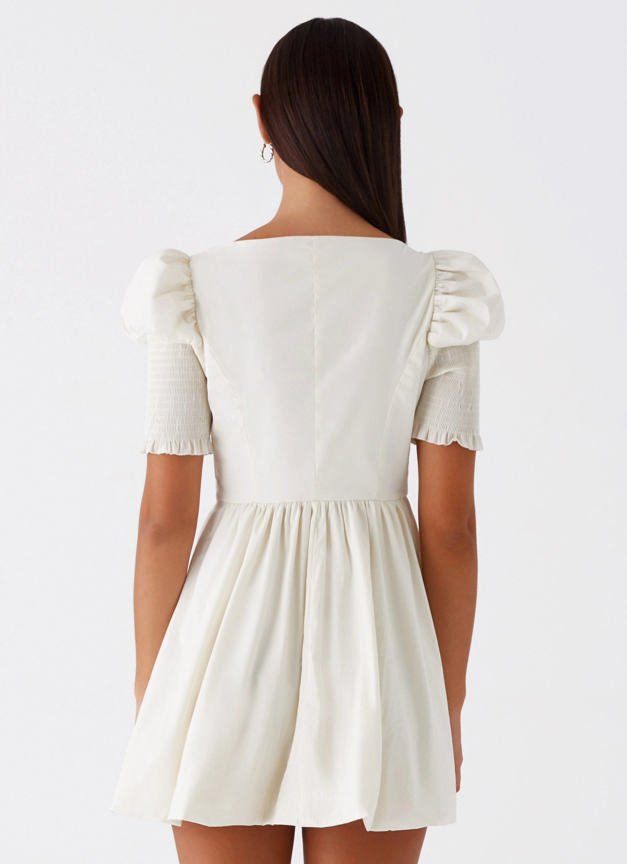 Capsule-Wardrobe Airy Silk Enya Mini Dress - Ivory
