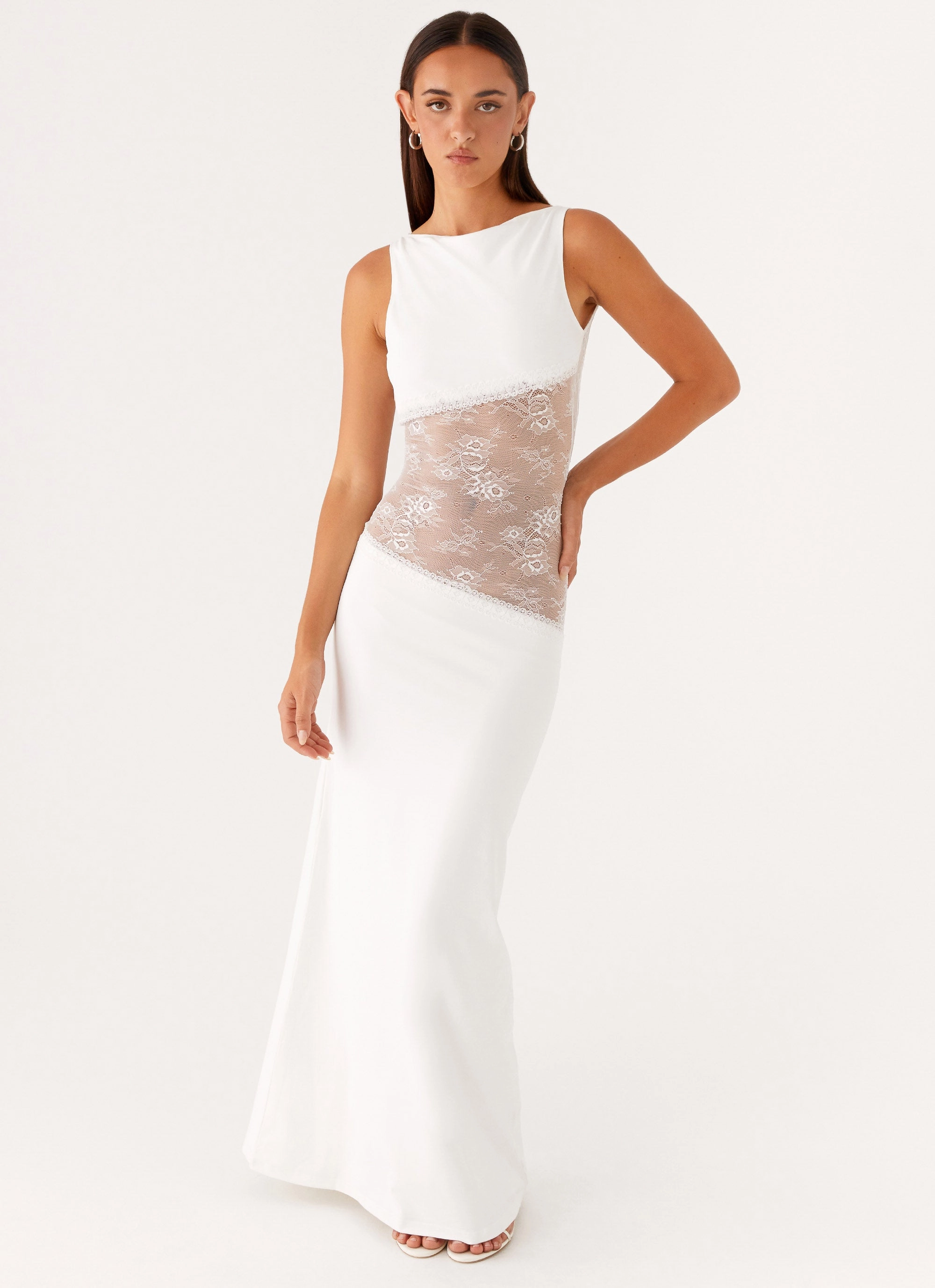 Lucinda Maxi Dress - White Stylish party wear