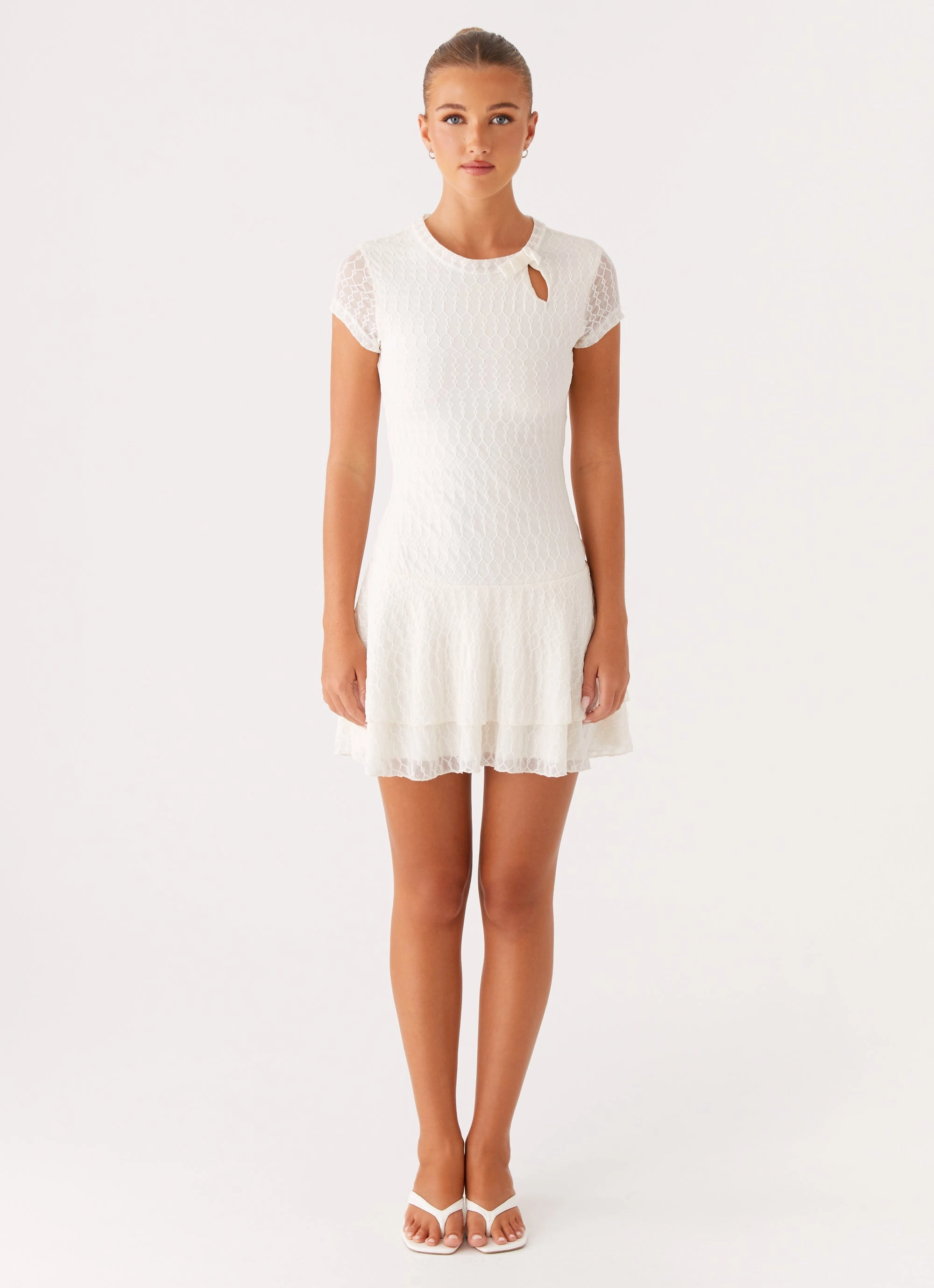 Silky Touch Esty Mini Dress - Ivory