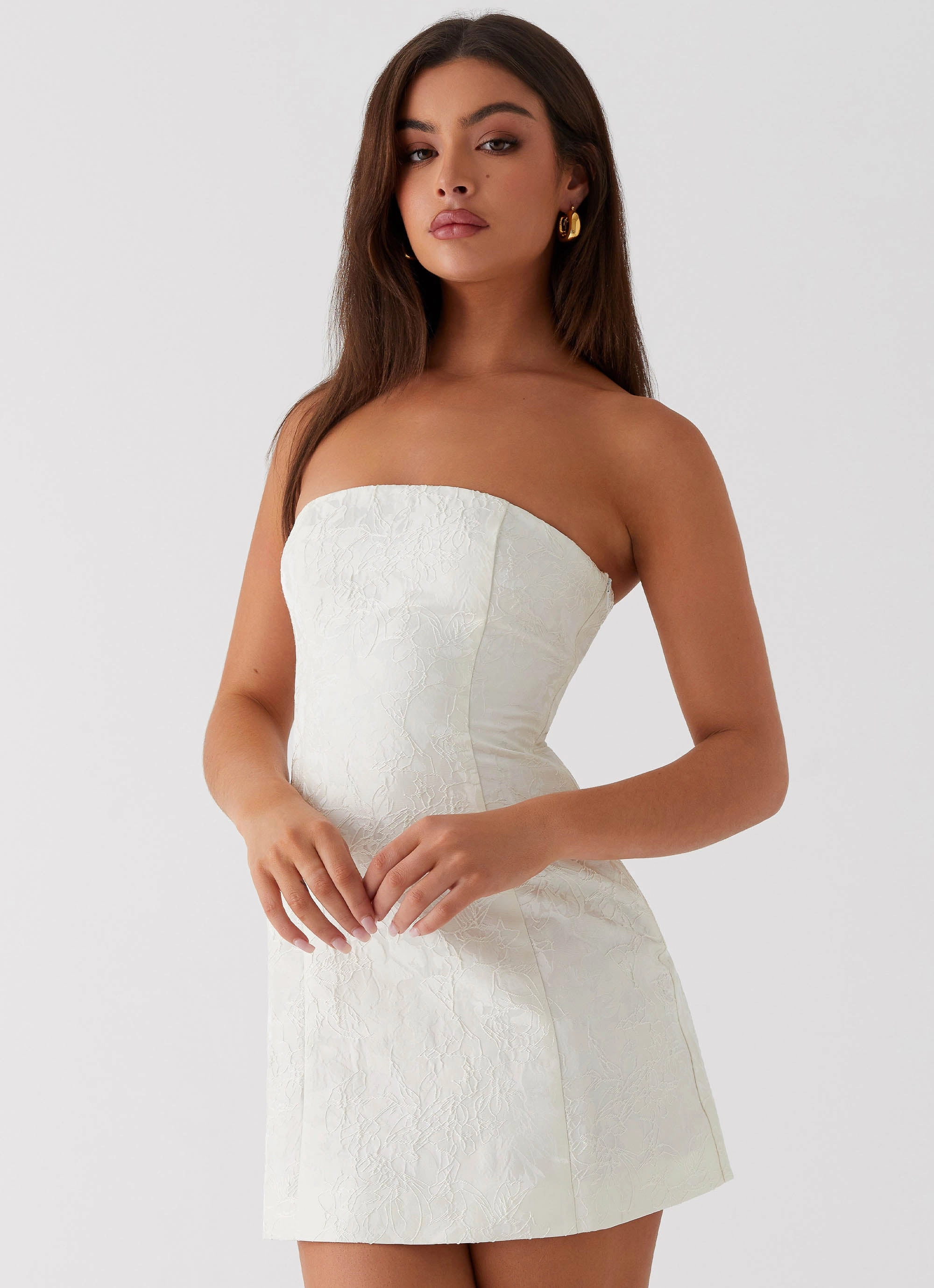 Eternity Strapless Mini Dress - Ivory Basic Cool