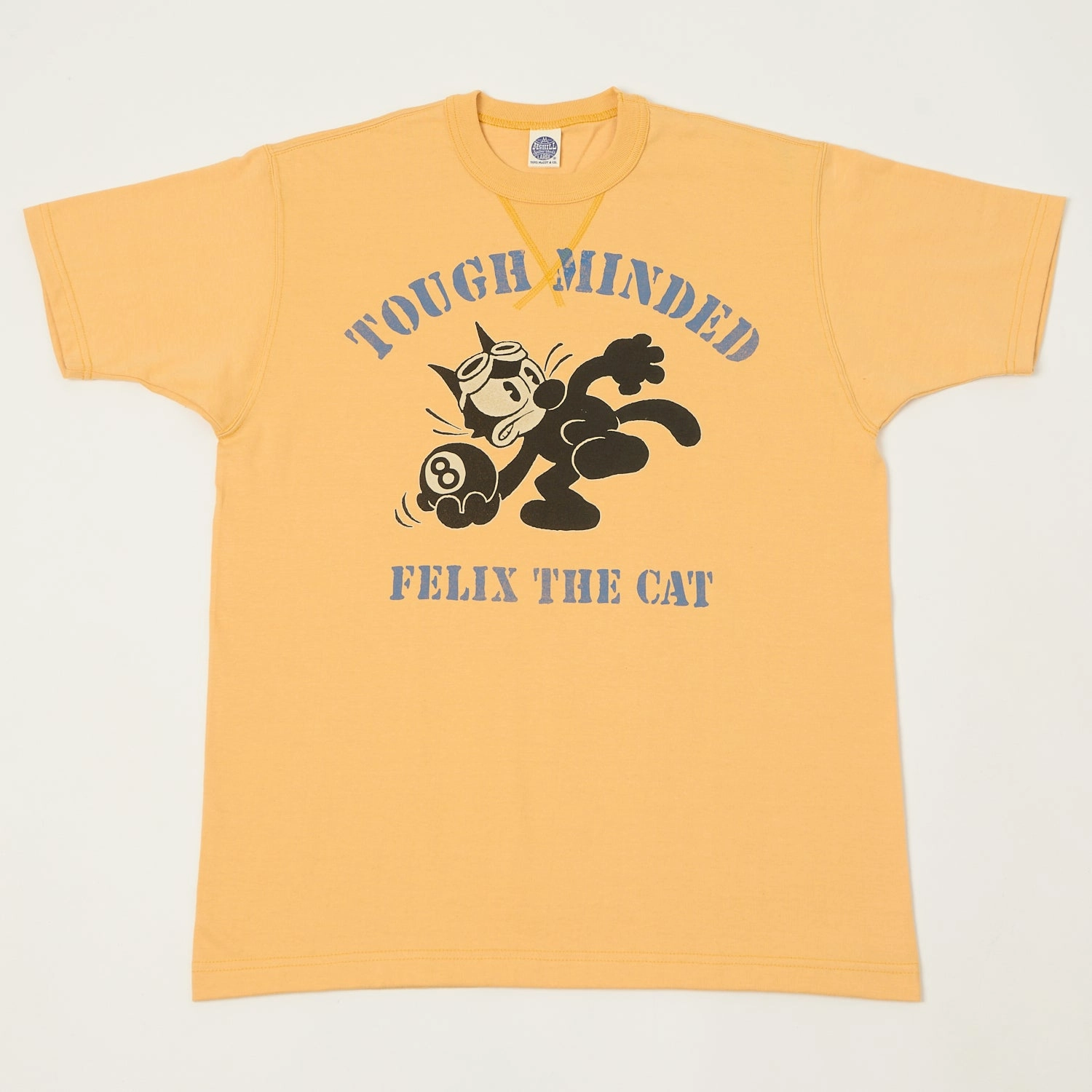 TOYS McCOY Felix The Cat 'Tough Minded' T-Shirt - Yellow Cozy Vibe Summer Comfort