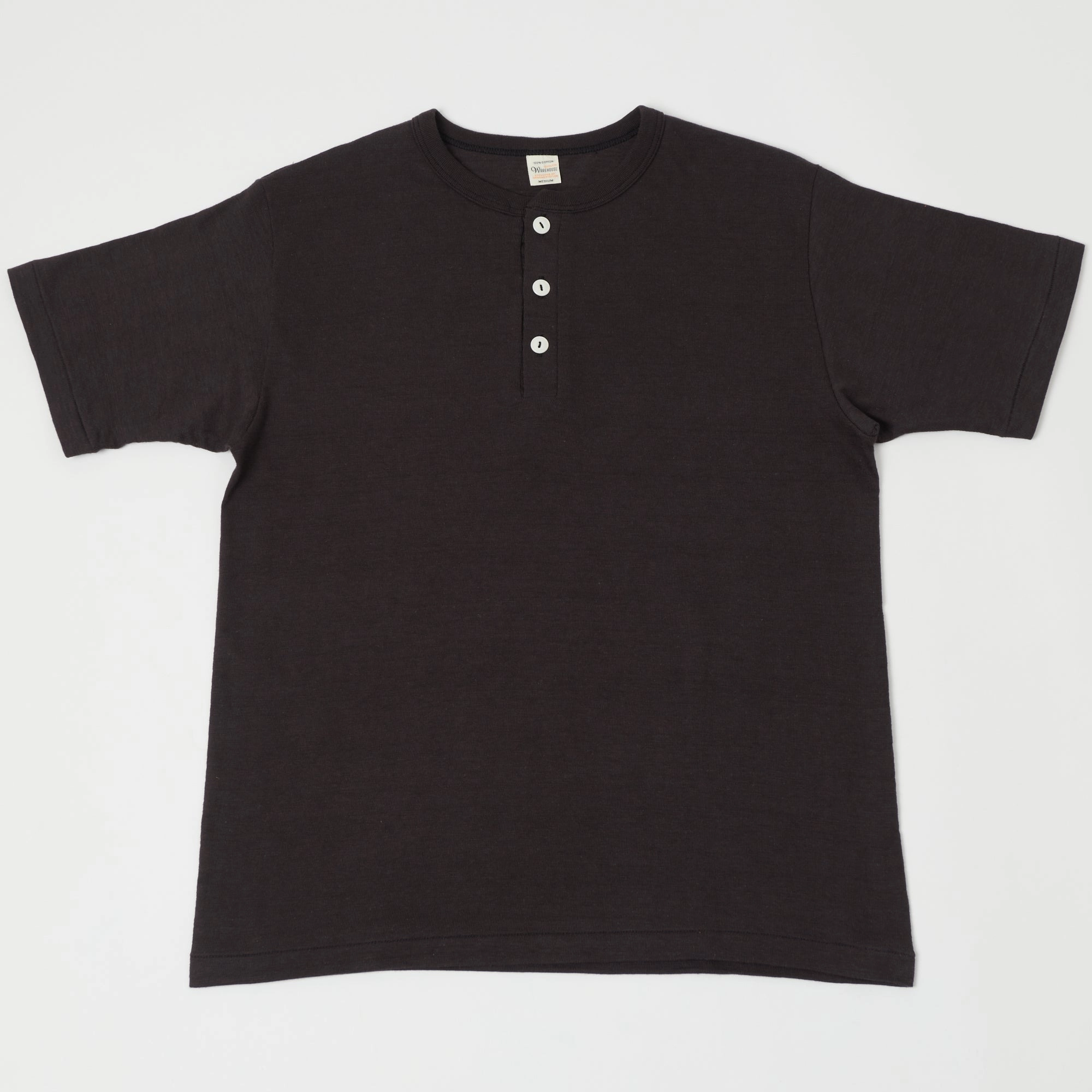 Urban Fashion Look Casual All-Day Warehouse & Co 4601 Henley T-Shirt - Black