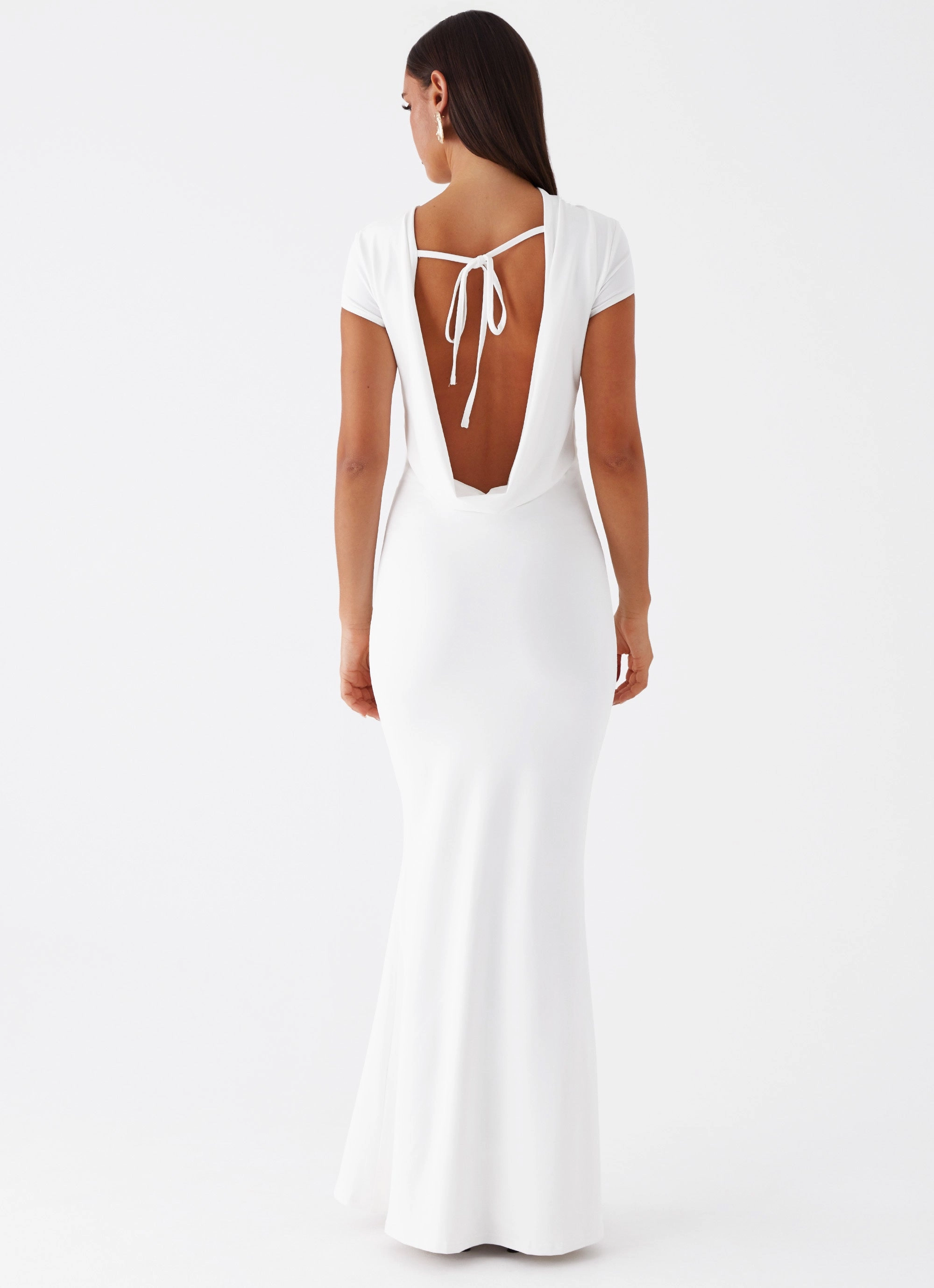 Imogen Maxi Dress - White Ready Glow Natural Texture
