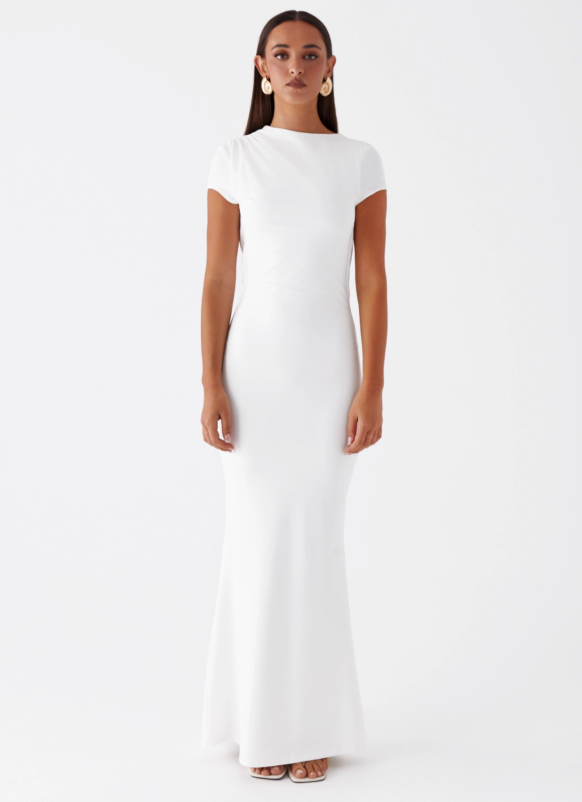 Imogen Maxi Dress - White Relaxed Style