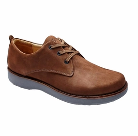 Men's Free Derby Shoes In Brown Nubuck soft fit
