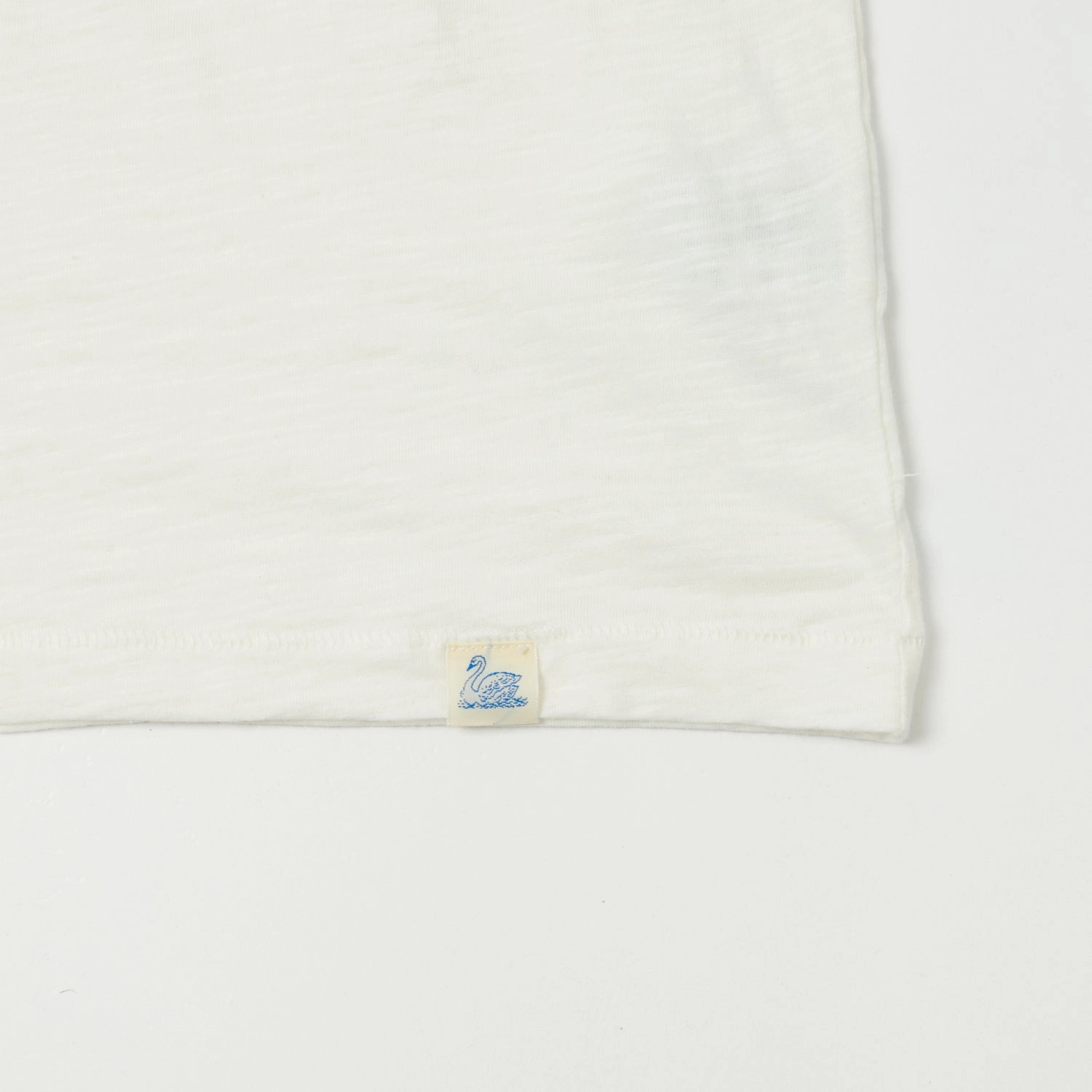 Merz b. Schwanen 'Good Basics' SCT04 Pima Slub Cotton Tee - White Daily Trend Skinny Fit