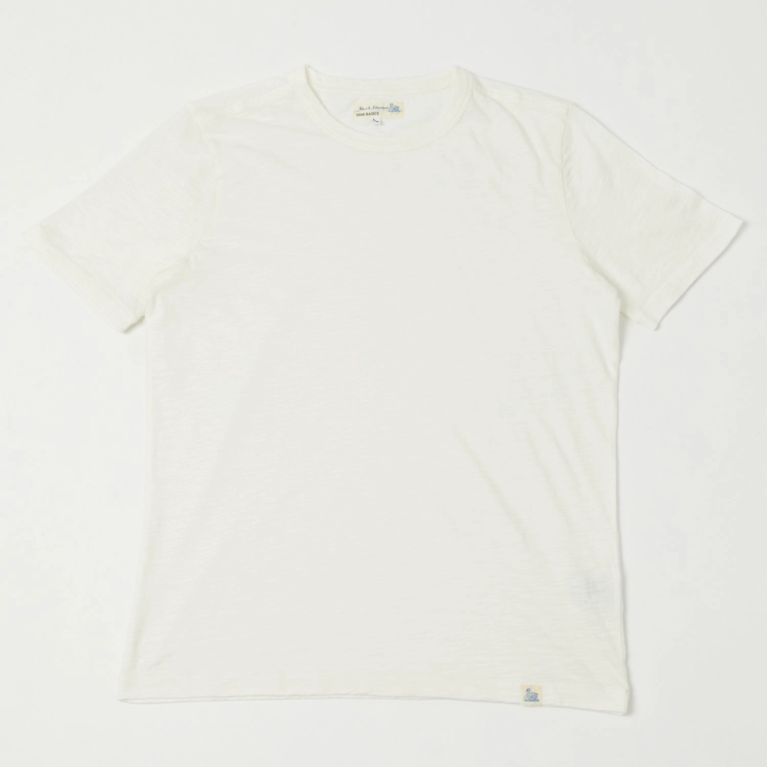 Merz b. Schwanen 'Good Basics' SCT04 Pima Slub Cotton Tee - White Fun Style
