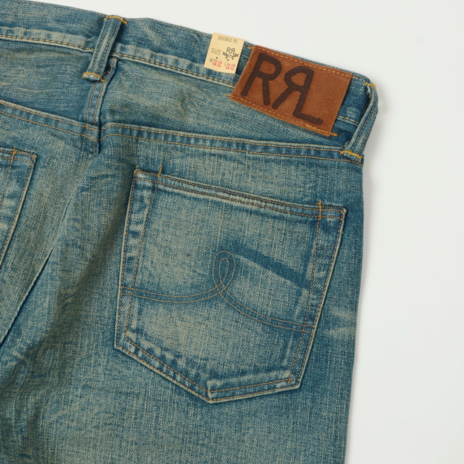 Classic Wear Party Look Beach Day Holiday Vibes RRL 'Milner' Straight Fit Selvedge Jean - One Wash