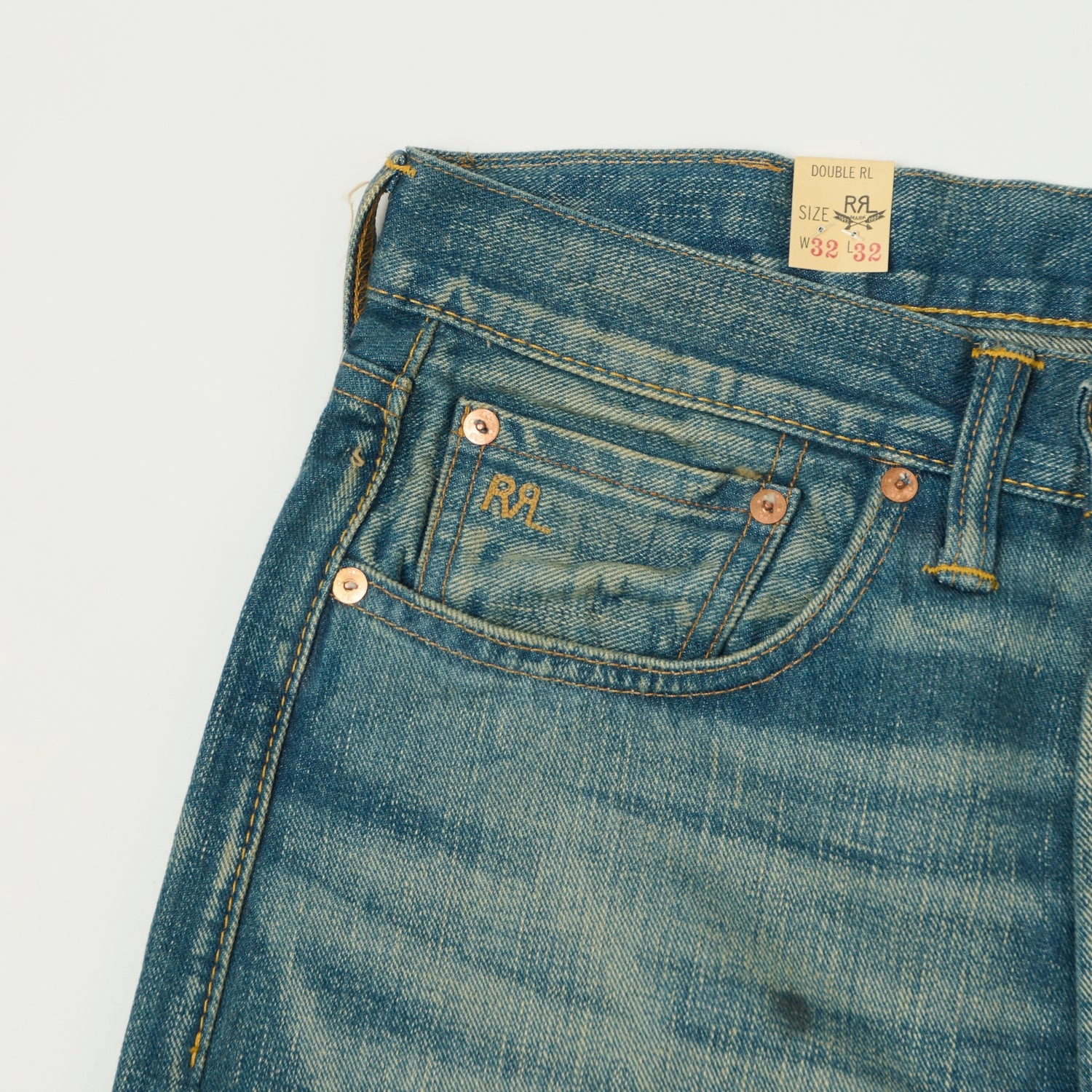 Family Style Elegant Minimalist Daily Wear Loose RRL 'Milner' Straight Fit Selvedge Jean - One Wash