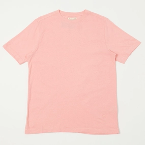 Garment Dyed Finish Circular Knit Design Merz b. Schwanen 'Good Basics' Plant Based Unisex Tee - Peach