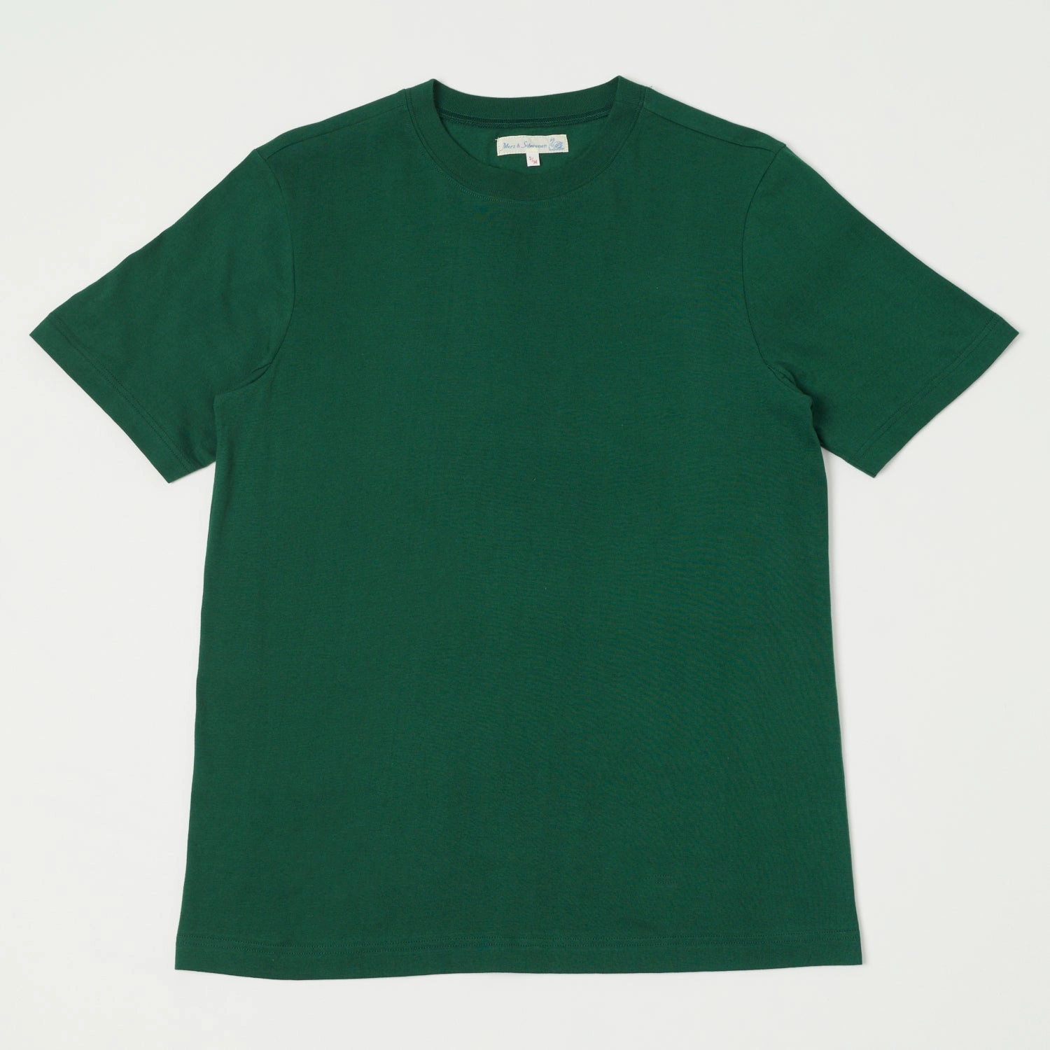 Merz b. Schwanen 1940s Crew Neck Tee - Classic Green Thermoregulating Fabric
