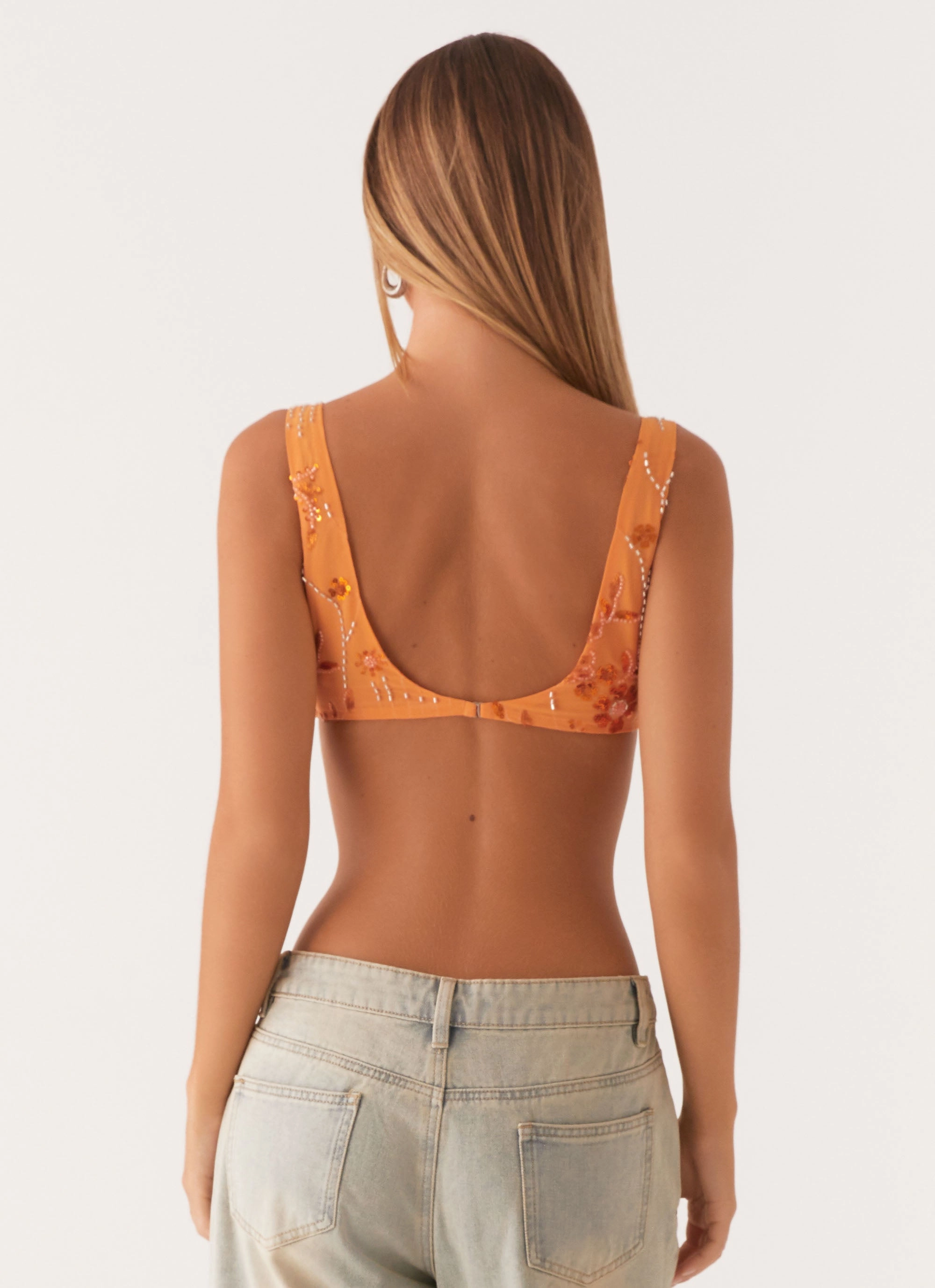 Comfy Look Mercer Sequin Bralette - Orange