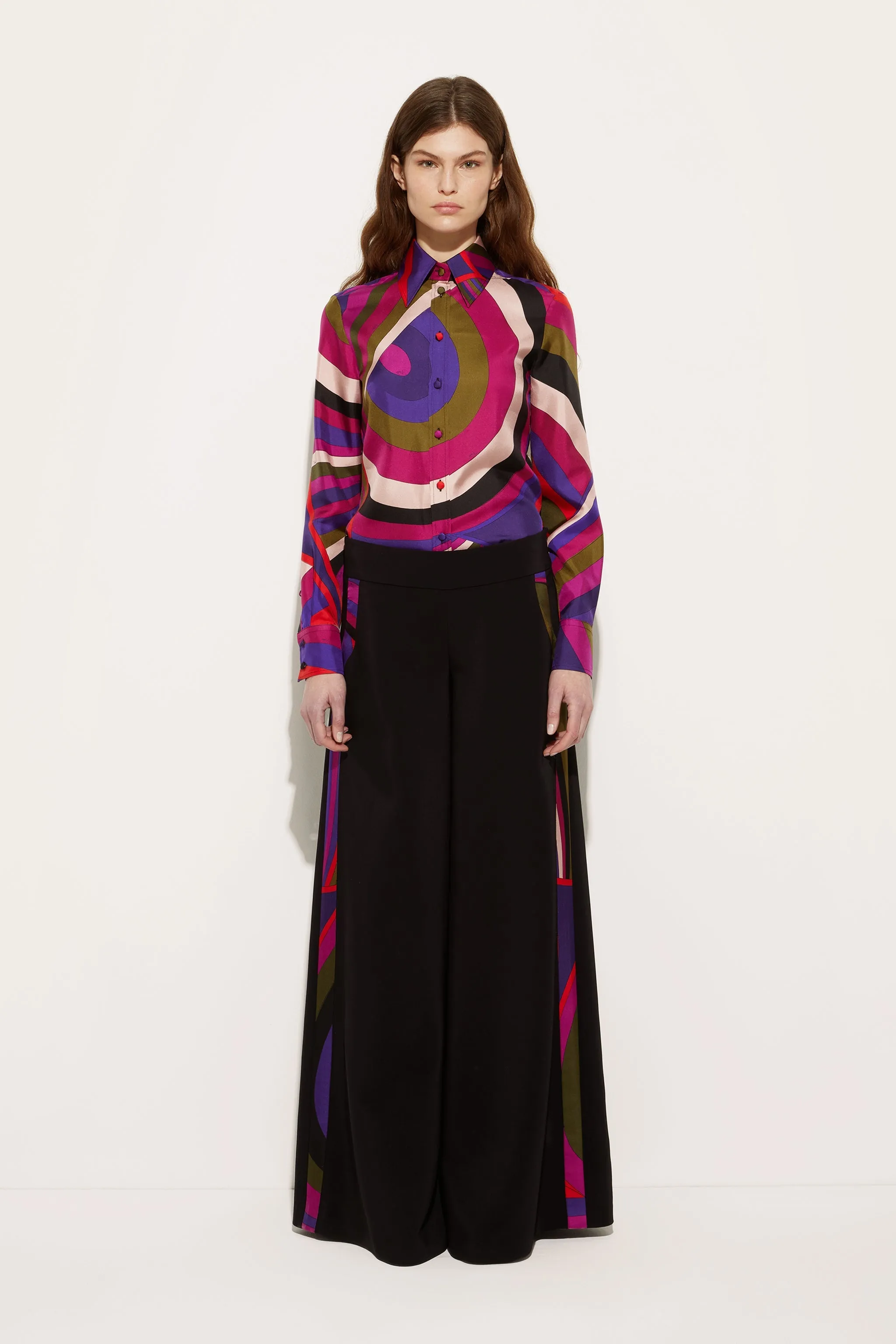 Lightweight Layer Gym Companion Iride Print Silk Twill Shirt