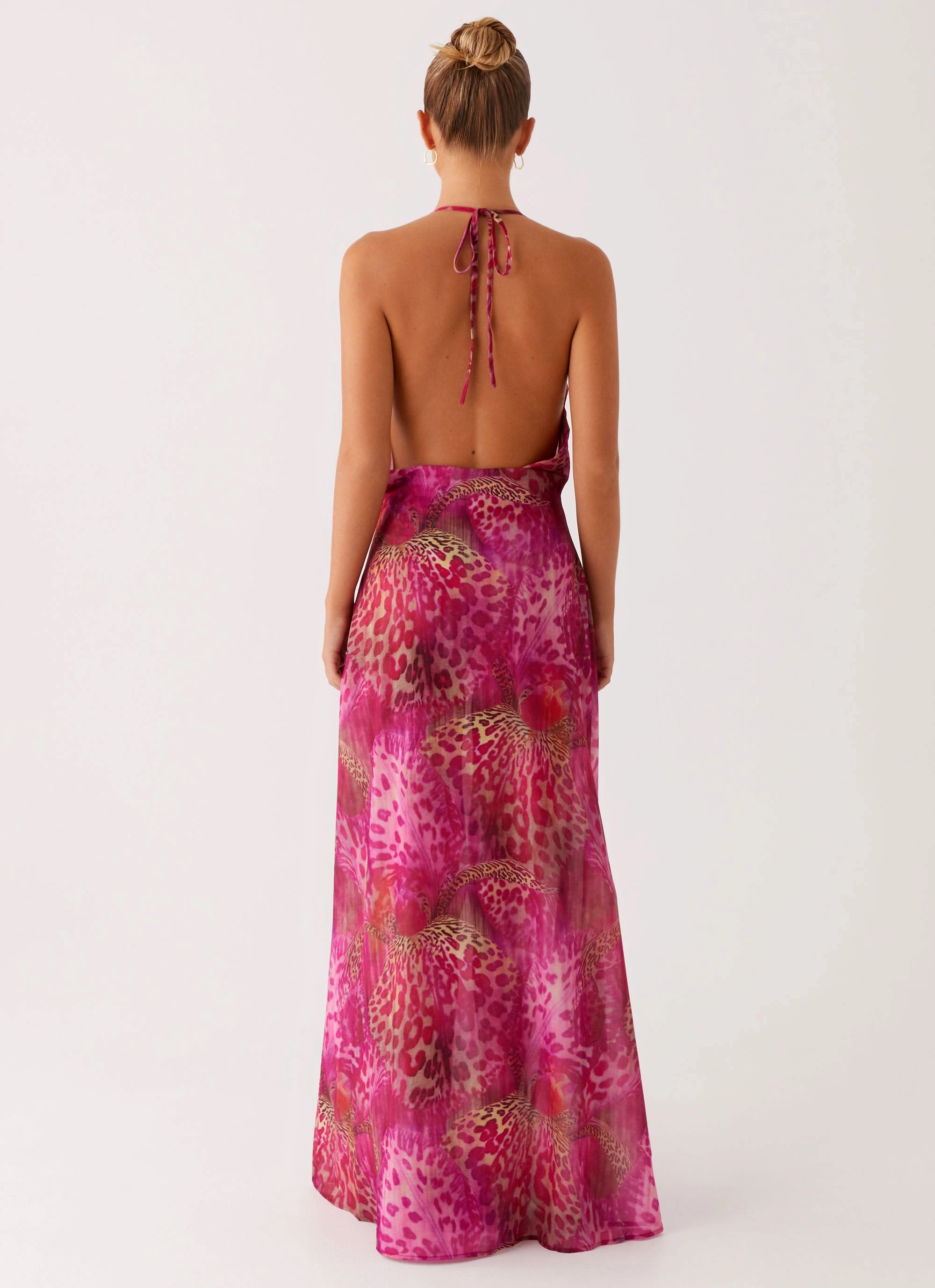 Modern Texture Pink Glow Fantasy Maxi Dress - Lavender Lagoon