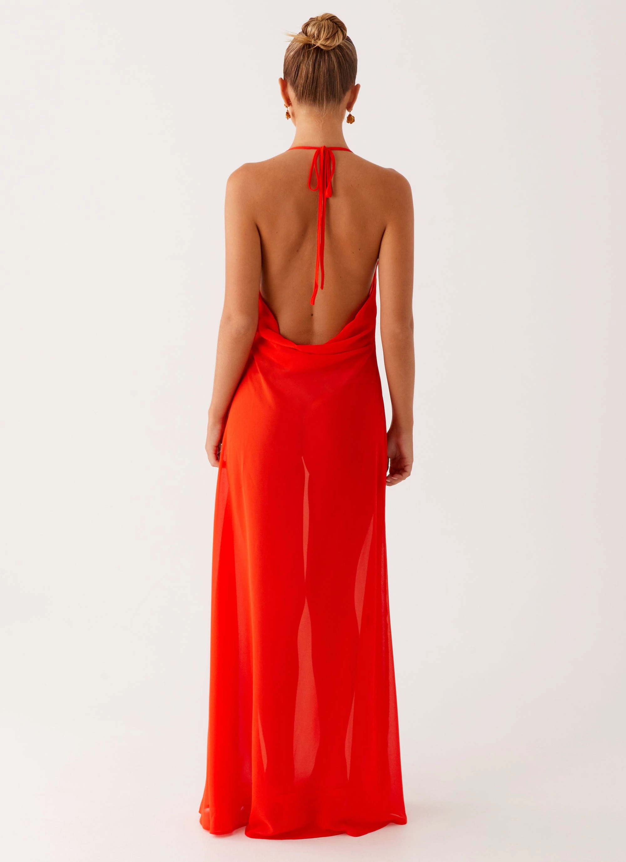 Subtle Stitch Fantasy Maxi Dress - Orange