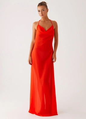 Fantasy Maxi Dress - Orange Practical-Style