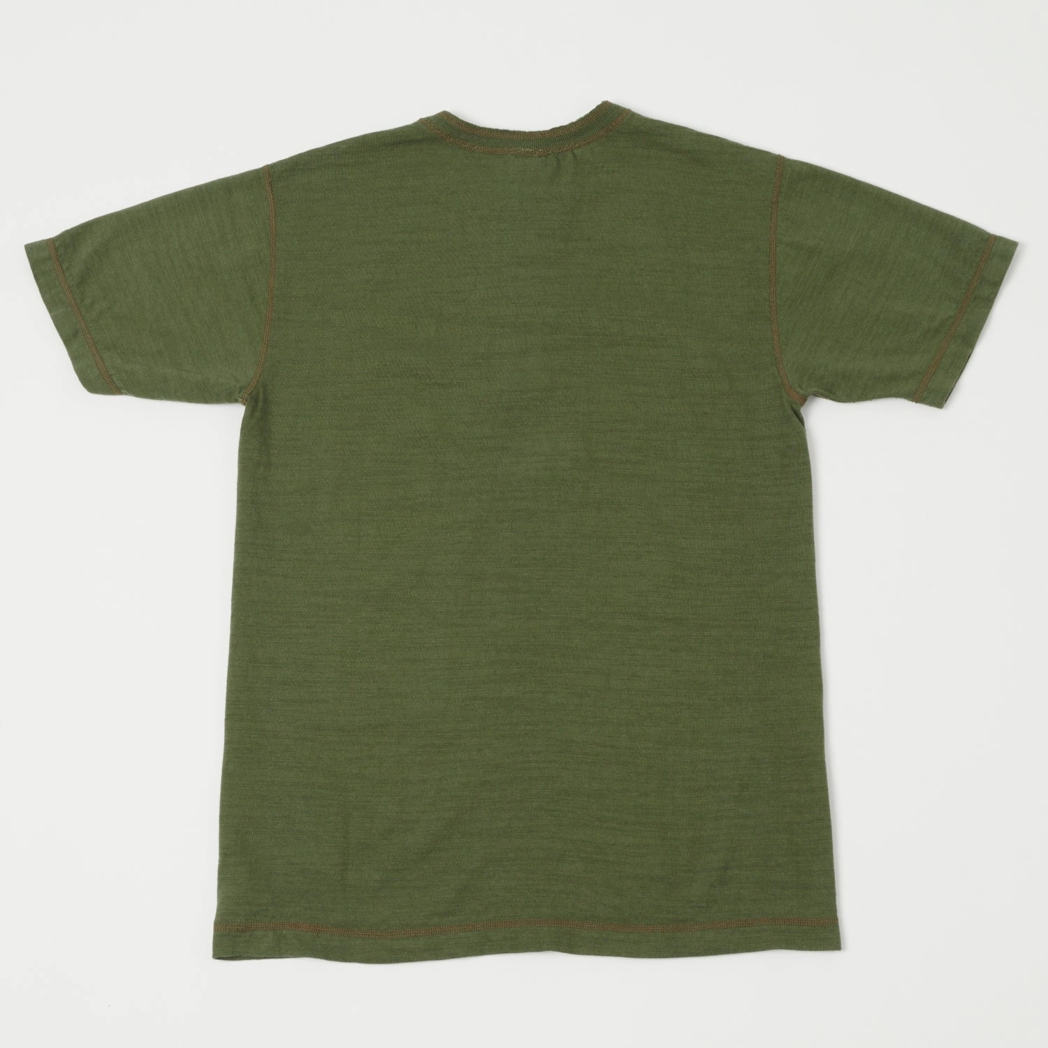 Buzz Rickson's Slub Henley T-Shirt - Olive Bohemian freedom
