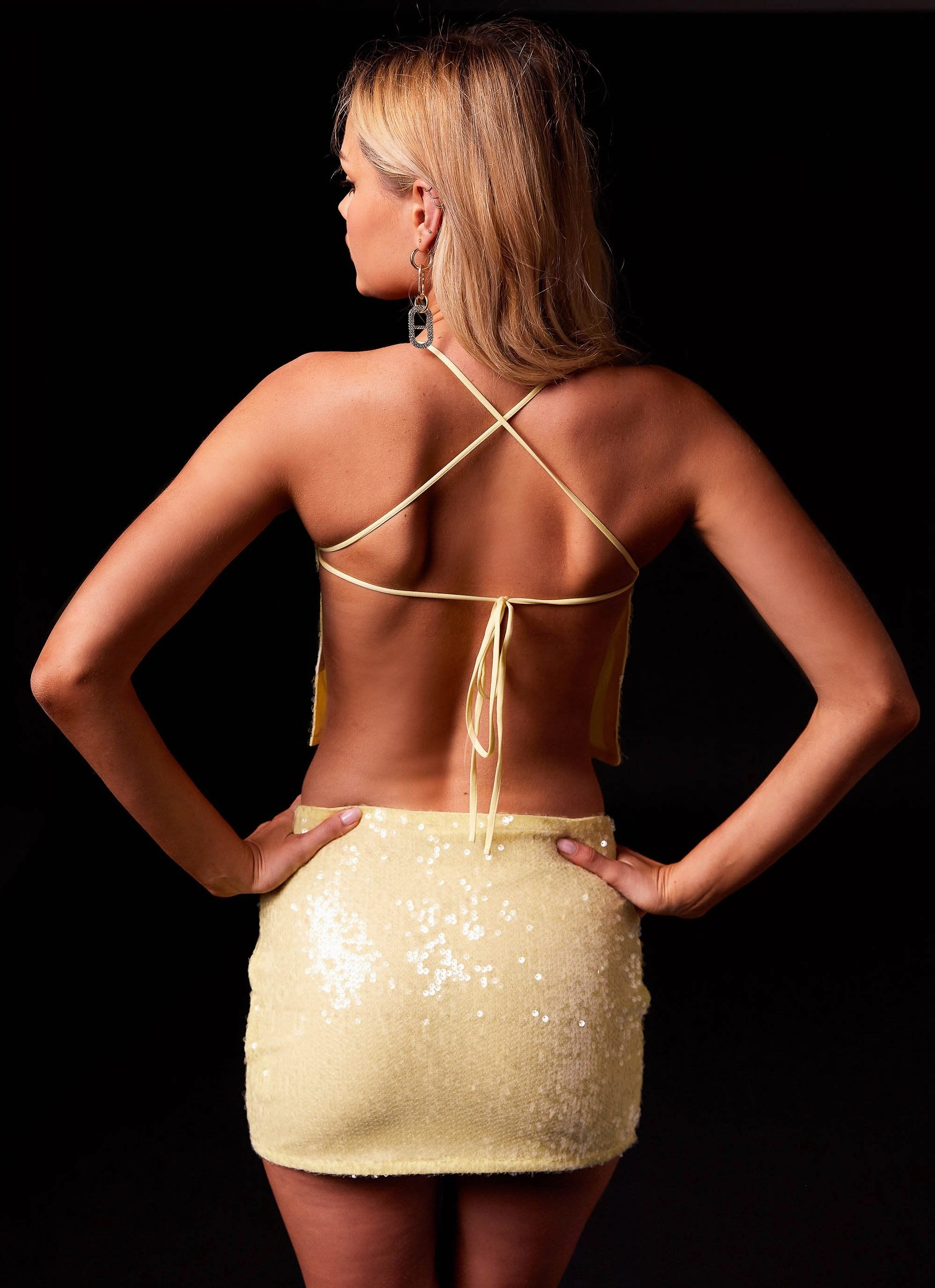 Nostalgic Nights Sequin Top - Lemon Spritz Summer Friendly