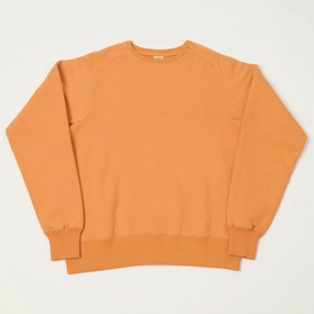 Buzz Rickson's Raglan Sleeve Freedom Sweatshirt - Orange Relaxed Fit Hoodie Stylish Hoodie