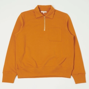 Cool Essentials Lounge Wear Merz b. Schwanen 342Z Half Zip Sweatshirt - Desert Sun