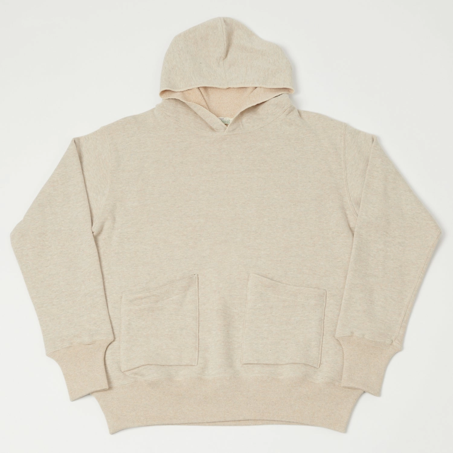 Warehouse & Co 453 Two Pocket Hooded Sweatshirt - Oatmeal Warm Hues