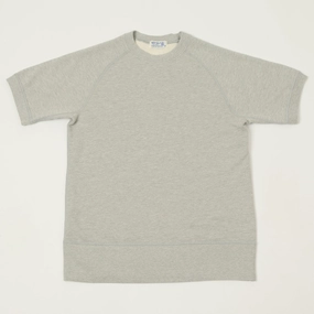 Fashionable Design Velva Sheen Short Freedom Sleeve Sweat - Heather Grey