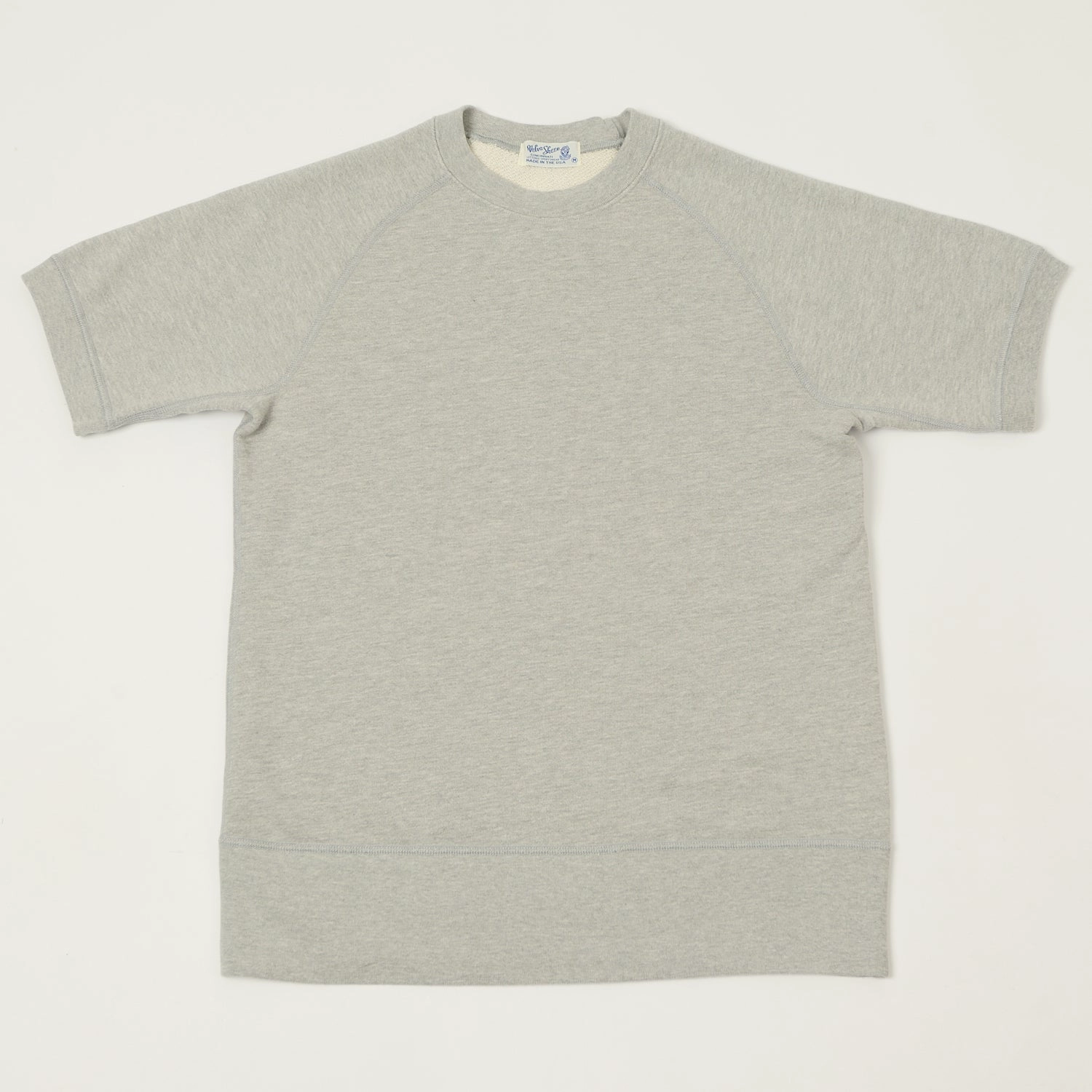 Fashionable Design Velva Sheen Short Freedom Sleeve Sweat - Heather Grey