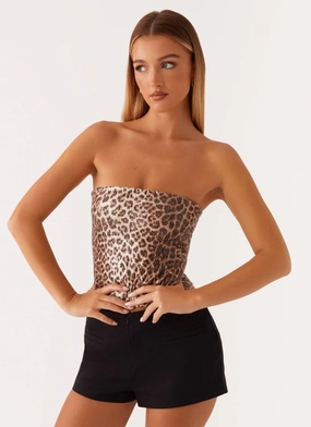 Feeling Fierce Sequin Tube Top - Leopard Sequin Perfect For Work