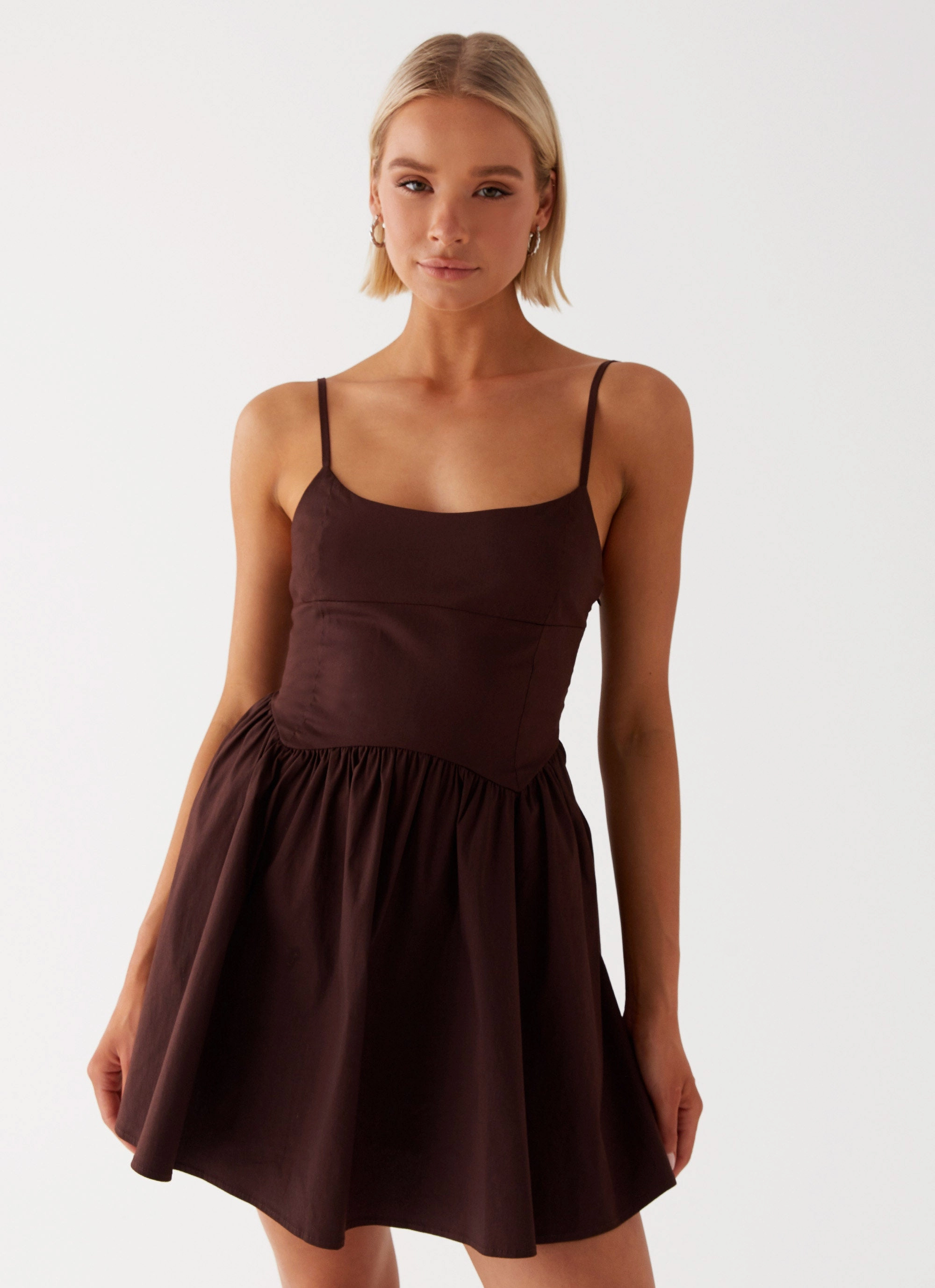 Tesoro Mio Mini Dress - Chocolate Comfy Wear Fall Tone