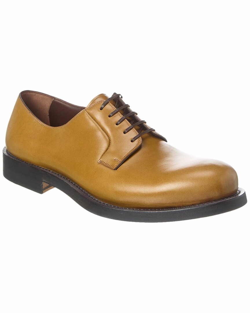 Ferragamo Marius Leather Oxford Structured Upper Office Ready Leather Casual