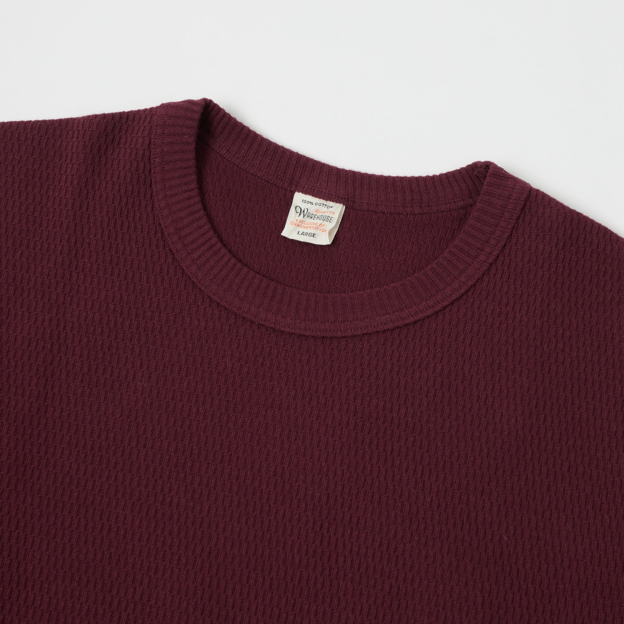Holiday Casual Warehouse & Co 5903 Waffle Knit Thermal T-Shirt - Bordeaux