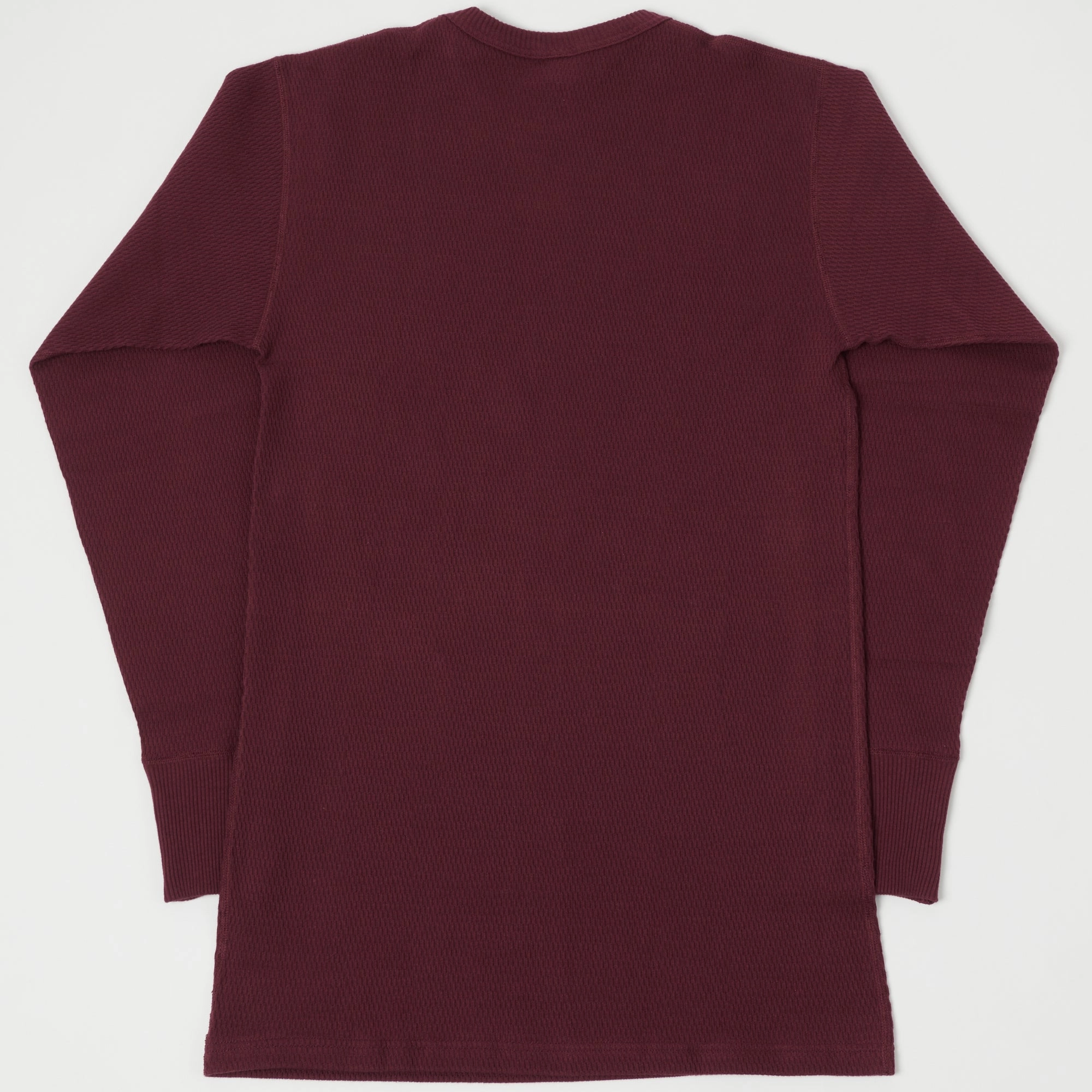 Warehouse & Co 5903 Waffle Knit Thermal T-Shirt - Bordeaux Quick Comfort Fit